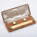 VAN CLEEF & ARPELS schönes Schmuckset bestehend aus 1 Armband, Geflecht in Form eines Gürtels u. 1