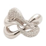 BUCHERER Ring mit Brillanten, zus. ca. 1,5 ct, W - LGW / VS - SI, RW 53, WG 18K, elegante