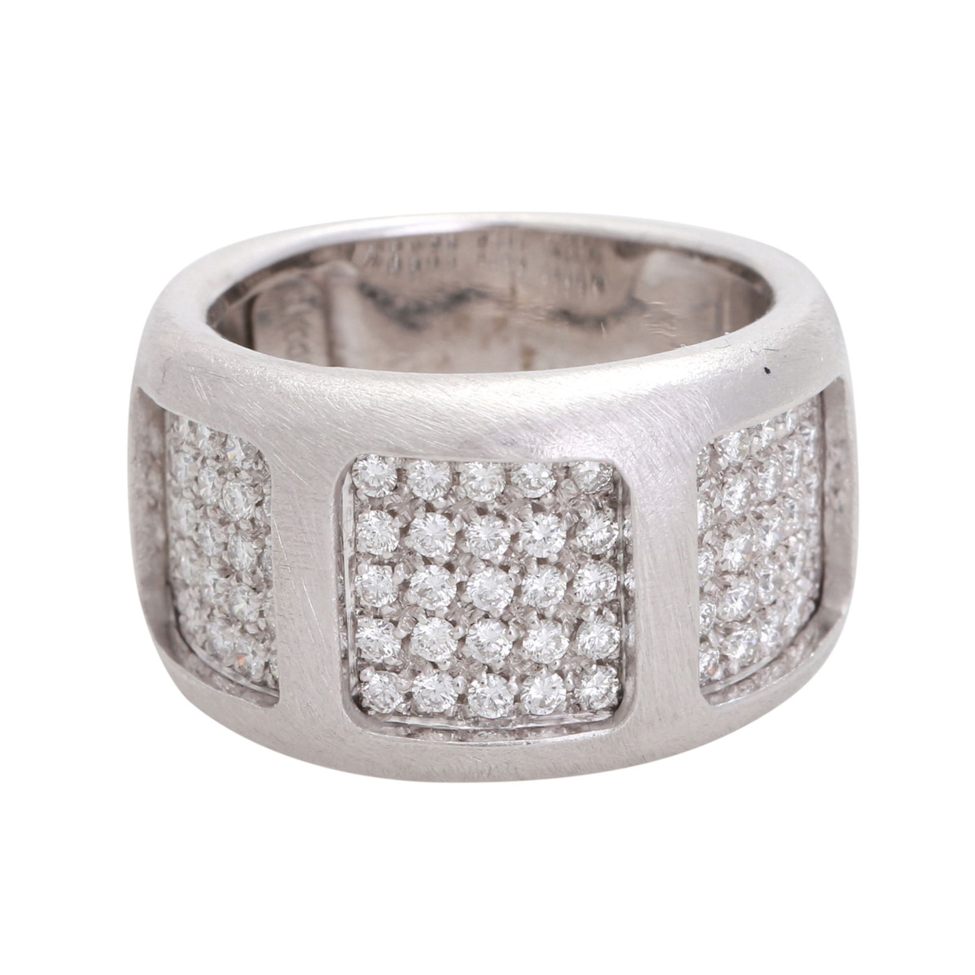 GIORGIO VISCONTI Ring mit 75 Diamanten, zus. ca. 0,75 ct, FW (F-G) /VVS - VS, WG 18K, RW 54,