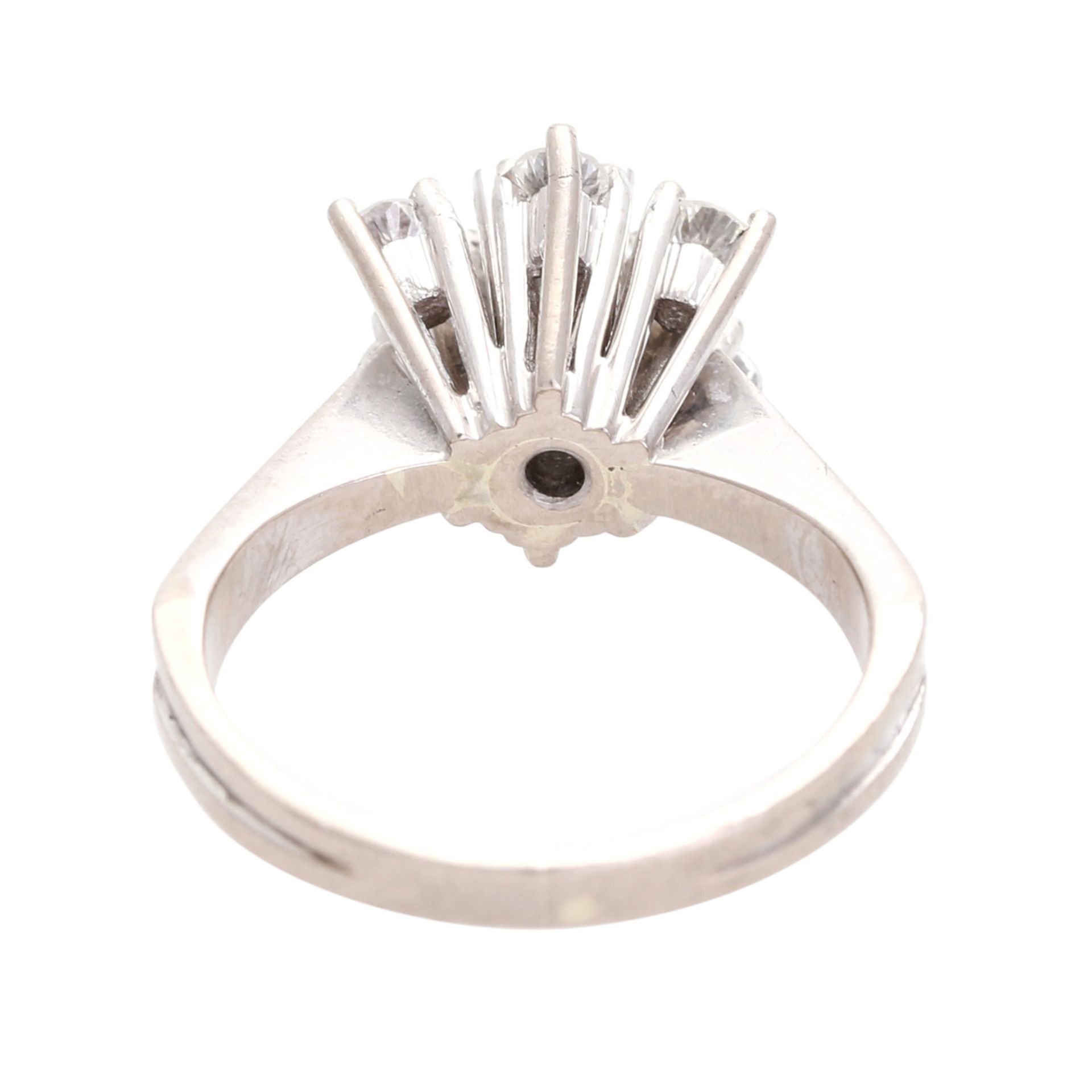 Ring "Stern" mit Brillanten angeordnet zus. ca. 0,5 ct. VSI / W - LGW (H - I), WG 14K, RW: 49. - Bild 4 aus 4