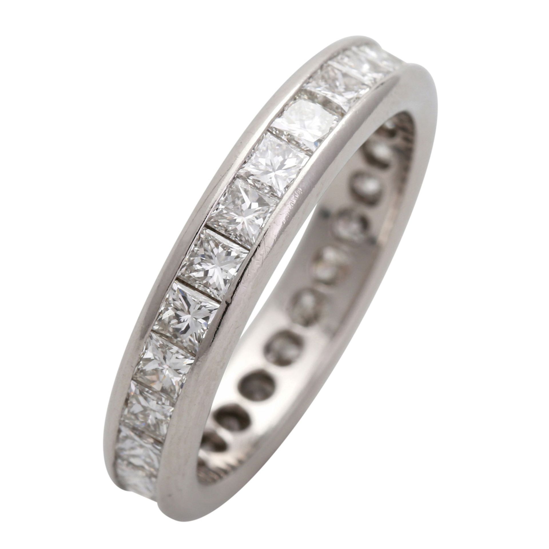 Memoire Ring mit Princess Cut Diamanten. Platin, CHRISTIAN BAUER, Dia. zus. 2,82 ct, TW (G) - SI - Bild 3 aus 3