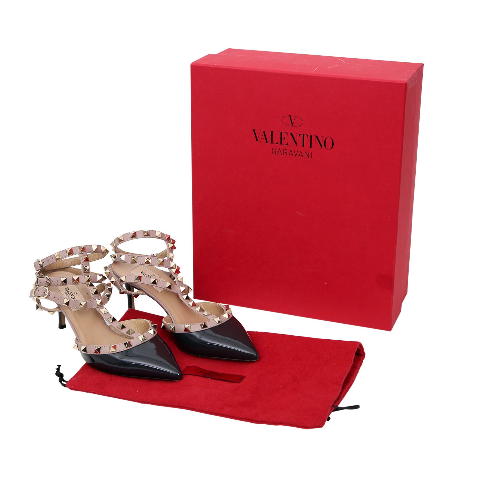 VALENTINO modische Pumps, Gr. 36, NP.: 720,-€. Rockstud Pumps in Olive-Grün, dekorative Riemen mit - Bild 8 aus 9