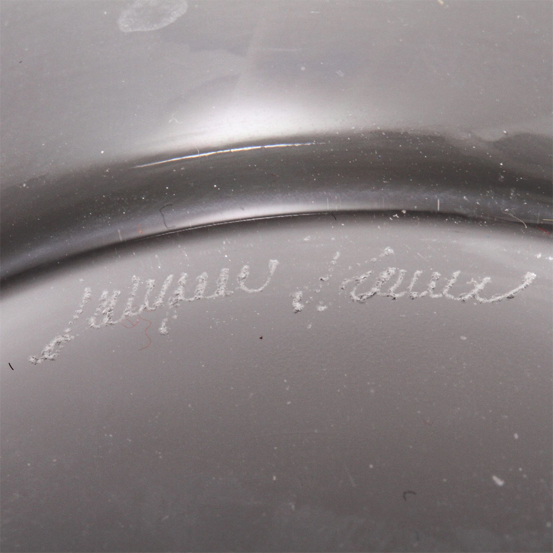 LALIQUE 12-tlg. Set 'Honfleur', 20. Jhd. Farbloses Kristallglas, 9 Teller, D. ca. 21cm, 1 Teller, D. - Bild 6 aus 6