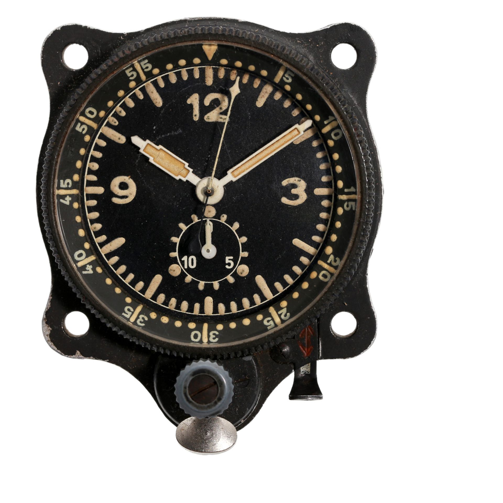 Bord-Uhr/Cockpit-Uhr, ca. 1940er Jahre, Anforderungszeichen FL 23885. Gerät-Nr.: 127-553A. Werk-Nr.: