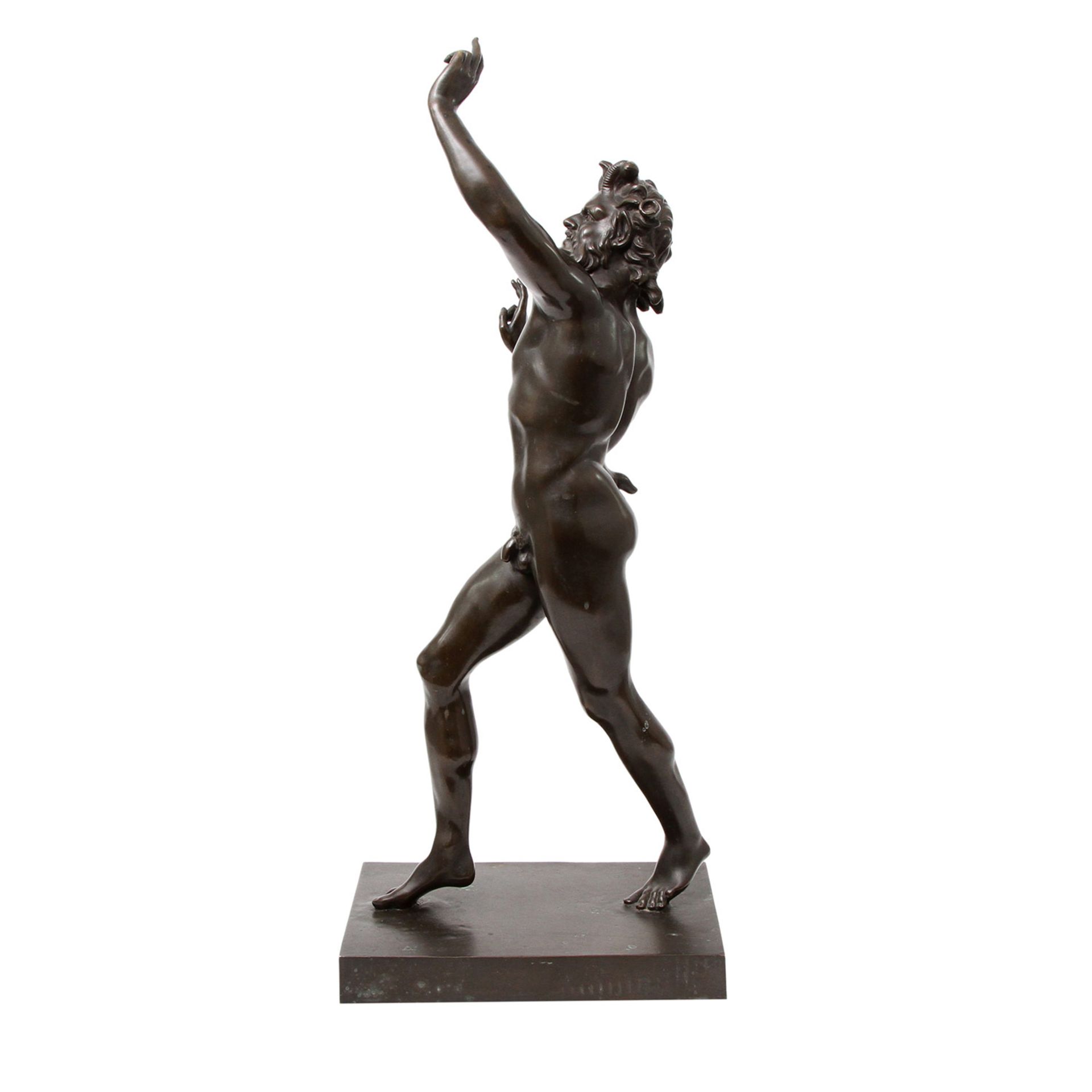 "Tanzender Faun", um 1900. Vollplastischer Bronzeguss nach dem Original aus Pompeij, 2. Jh. v. Chr., - Image 3 of 8