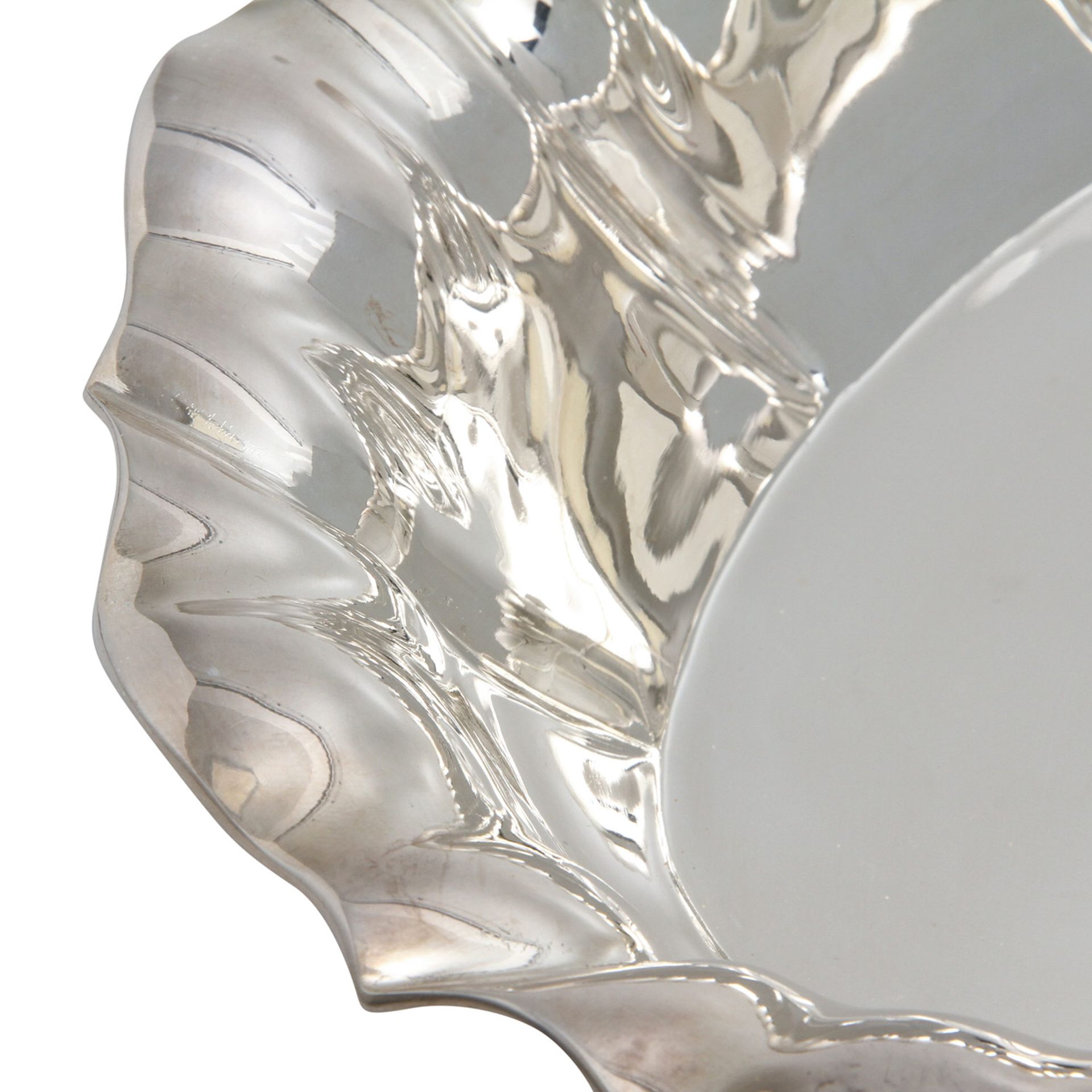 DEUTSCH 2 Schalen, 800 Silber, 20. Jhd. LUTZ&WEISS Ovalschale mit geschweifter Fahne, L. ca. 26cm, - Bild 3 aus 4
