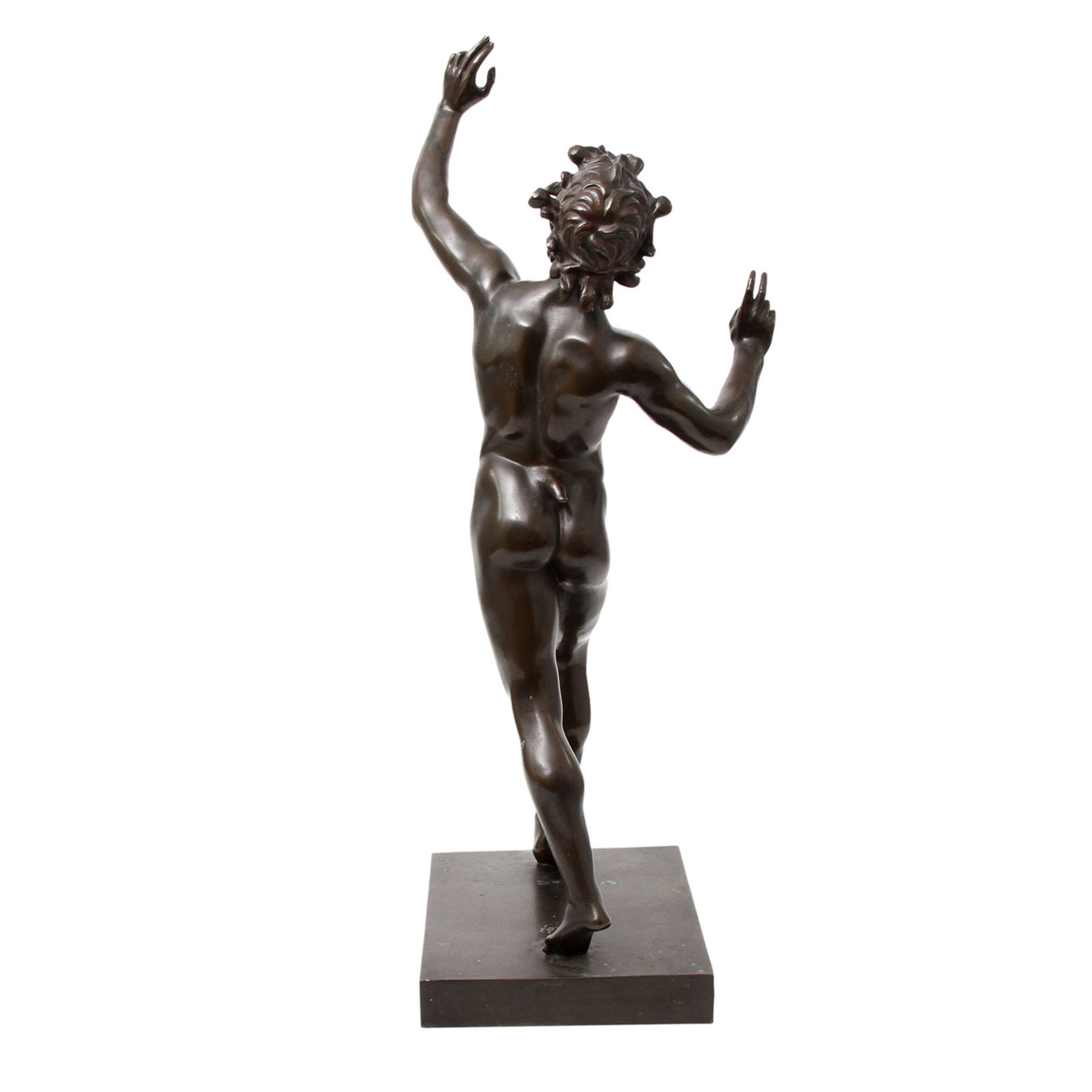 "Tanzender Faun", um 1900. Vollplastischer Bronzeguss nach dem Original aus Pompeij, 2. Jh. v. Chr., - Image 4 of 8