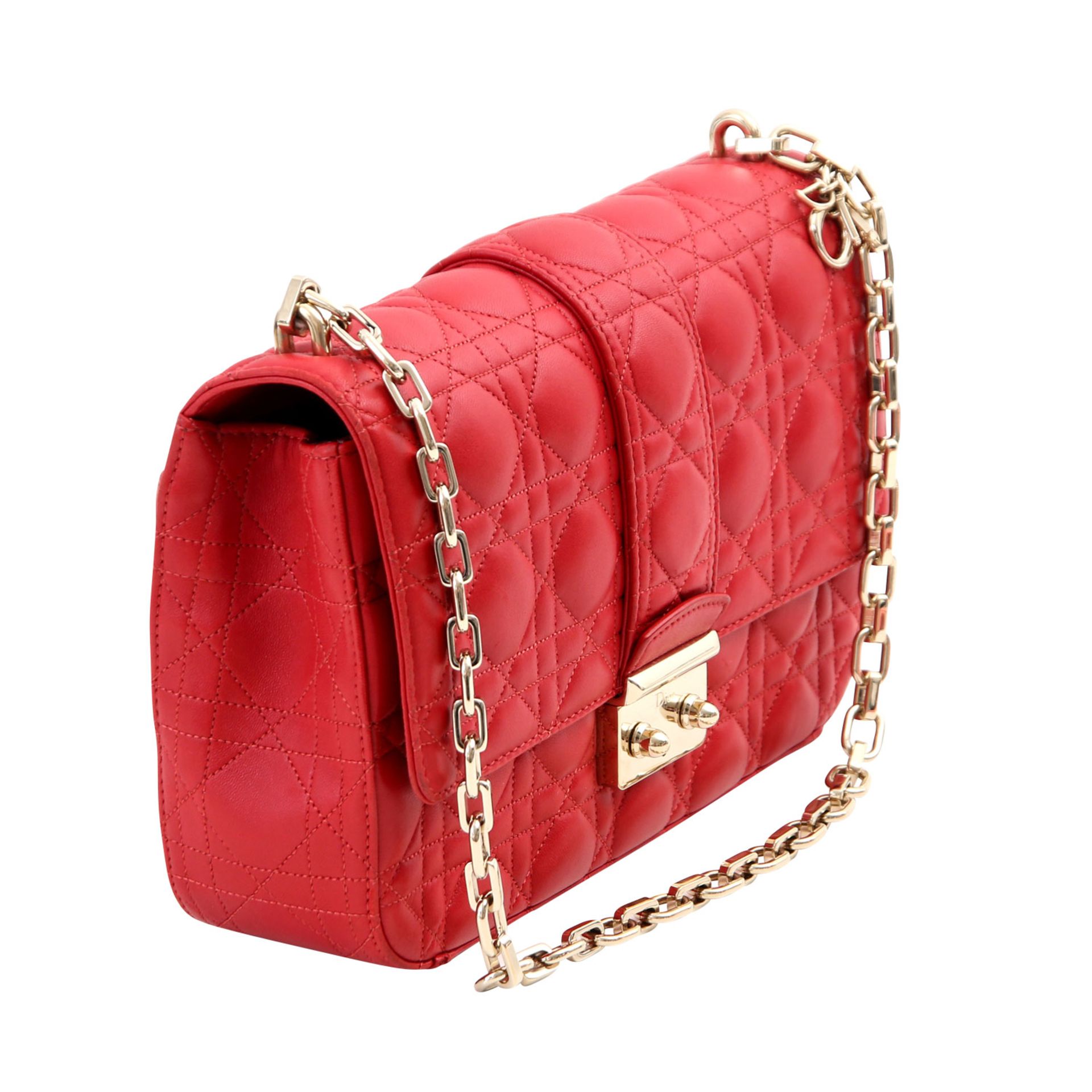 CHRISTIAN DIOR Schultertasche "MISS DIOR MEDIUM", NP.:ca. 2.750;-€: Rotes Modell aus Leder mit - Image 2 of 7