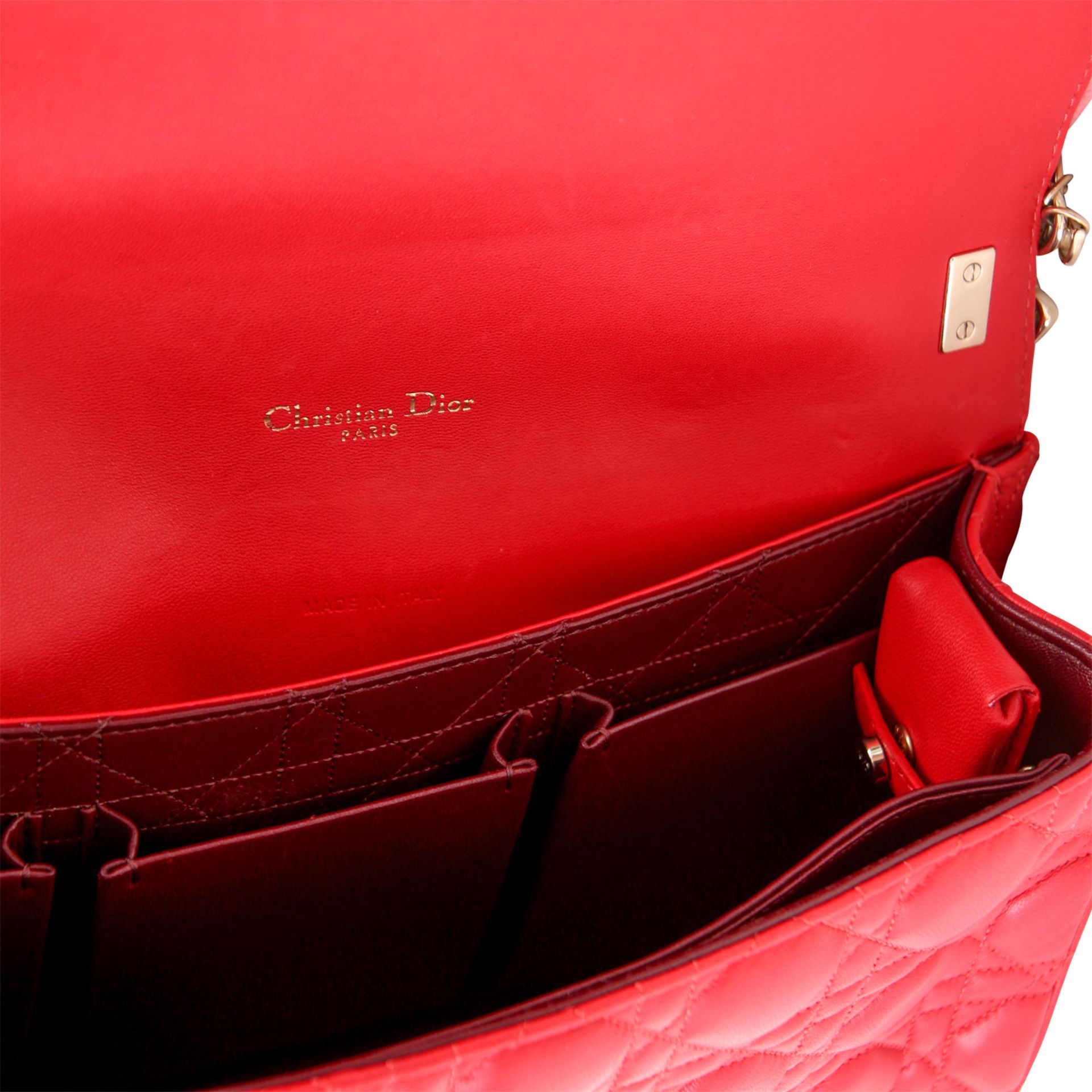 CHRISTIAN DIOR Schultertasche "MISS DIOR MEDIUM", NP.:ca. 2.750;-€: Rotes Modell aus Leder mit - Image 7 of 7