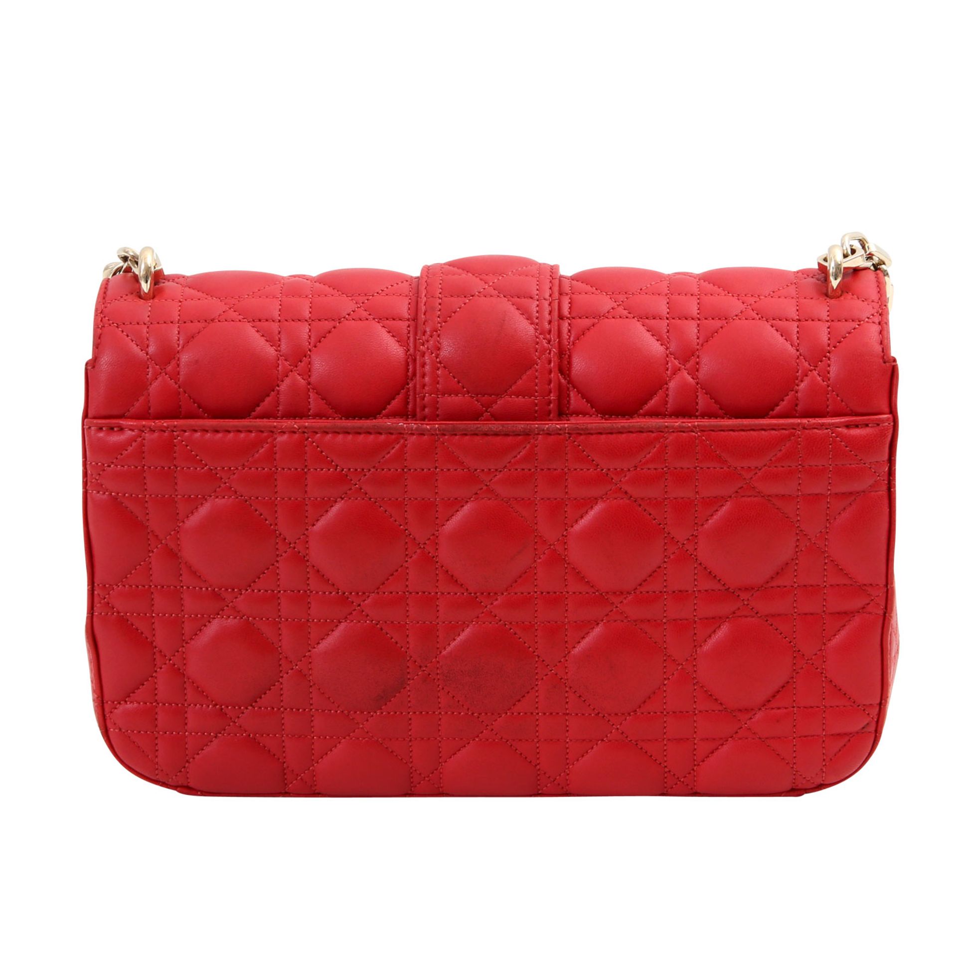 CHRISTIAN DIOR Schultertasche "MISS DIOR MEDIUM", NP.:ca. 2.750;-€: Rotes Modell aus Leder mit - Image 4 of 7