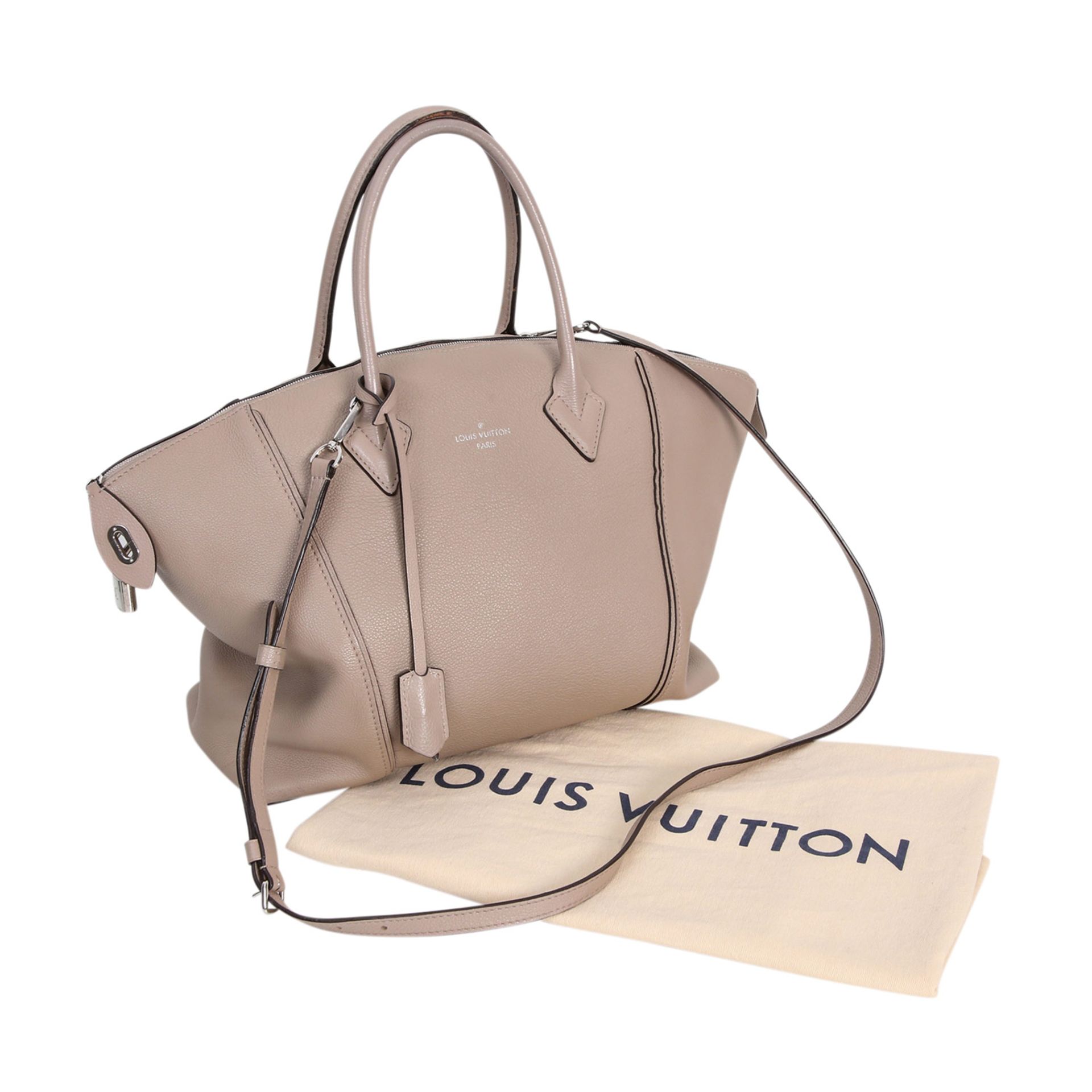 LOUIS VUITTON Henkeltasche "LOCK IT", NP. ca.: 3.150,-€. Taurillion Leder Serie in Taupe, - Image 6 of 7