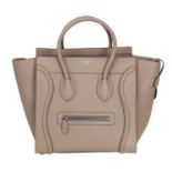 CELINE Shopper "MINI LUGGAGE", akt. NP.: 2.400,-€. Softes Rindsleder in Sandfarben,