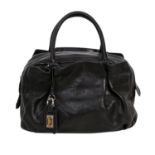 DOLCE & GABBANA Henkeltasche "LISA BAG". NP. ca.: 1:100,-€. Beschichtetes Leder in Schwarz miT