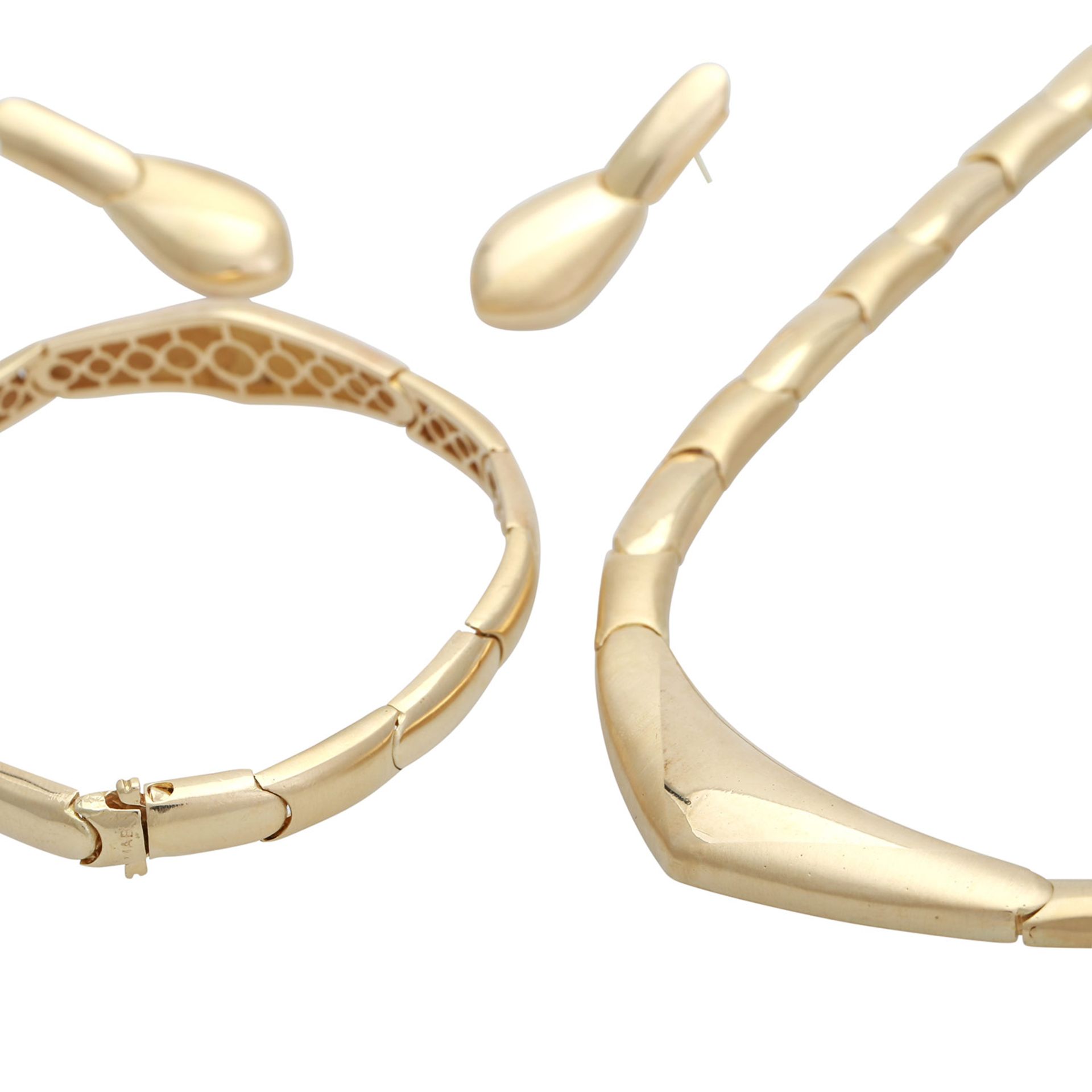 Schmuckset 3-teilig, Händlerkonvolut bestehend aus 1 Collier, 1 Armband, 1 Paar Ohrringe (ohne - Image 5 of 5