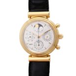 IWC Da Vinci Herrenuhr "ewiger Kalender", Ref. 3750. Gelbgold 18K. Automatic-Werk, Cal. 7906. Werk-