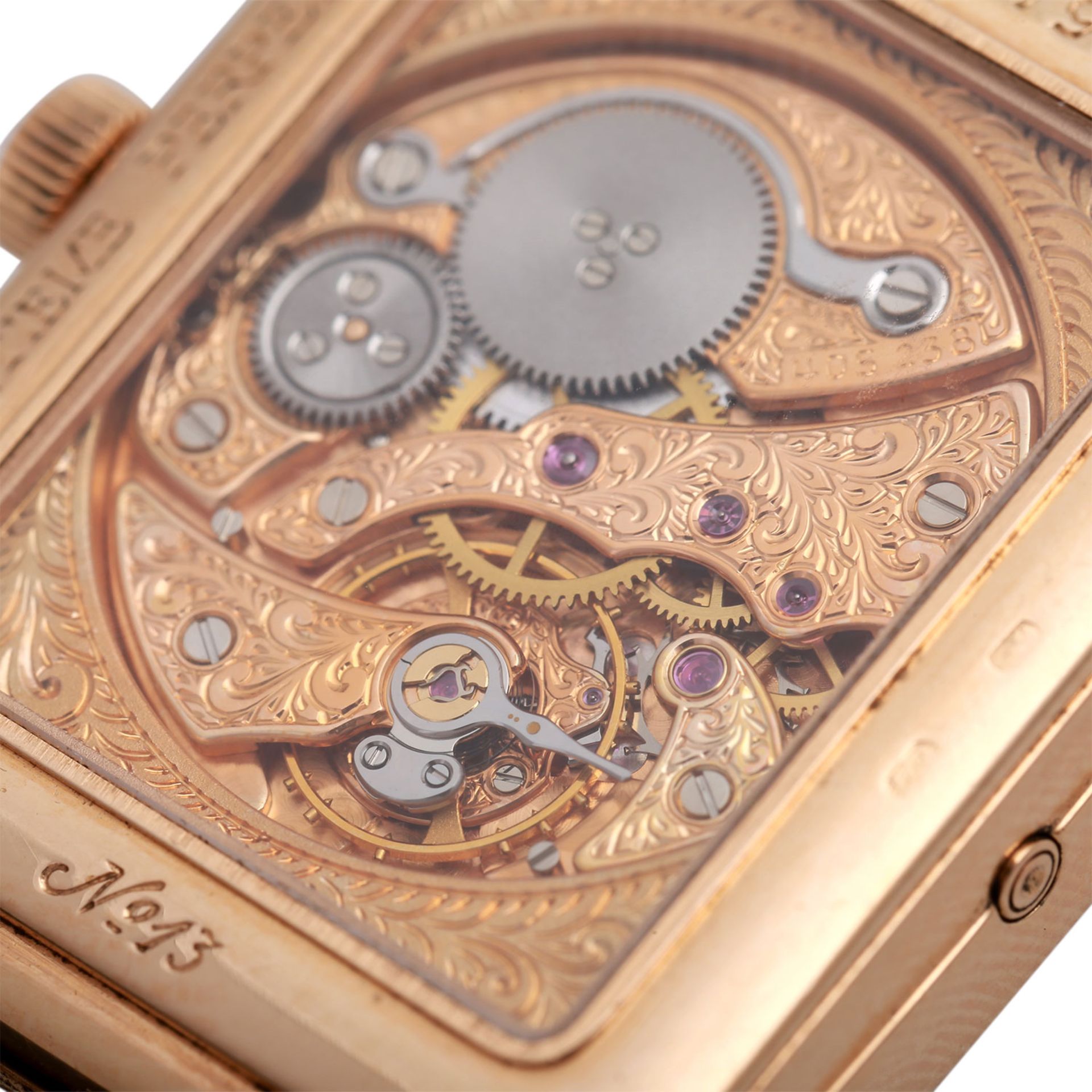 AUDEMARS PIGUET Herrenuhr "Quantieme Perpetuel", mit Mondphase u. Kalender. Rosé-Gold 18K. Fein - Bild 6 aus 6