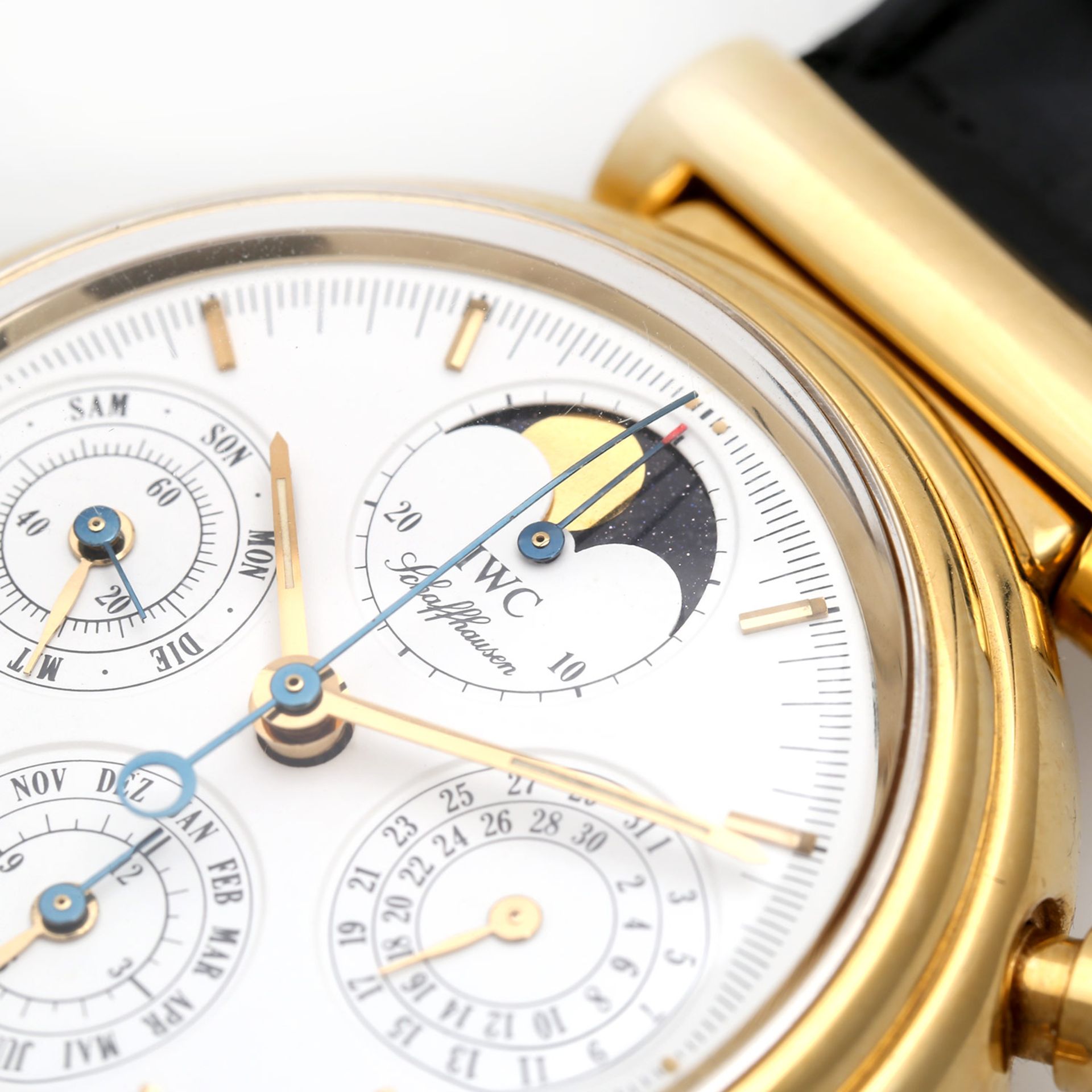 IWC Da Vinci Herrenuhr "ewiger Kalender", Ref. 3750. Gelbgold 18K. Automatic-Werk, Cal. 7906. Werk- - Bild 5 aus 5