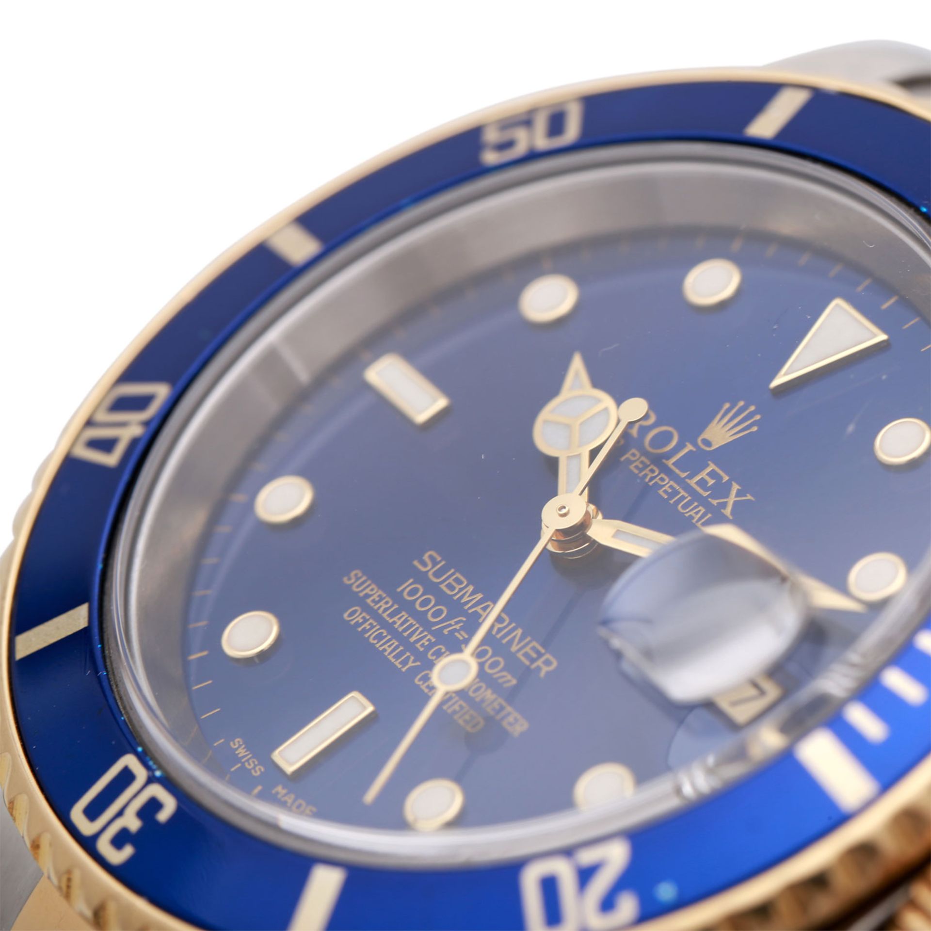 ROLEX Submariner Herrenuhr; Ref. 16613, D-Serie (ca. 2005/2006). Edelstahl/Gold 18K. Automatic-Werk. - Bild 5 aus 7