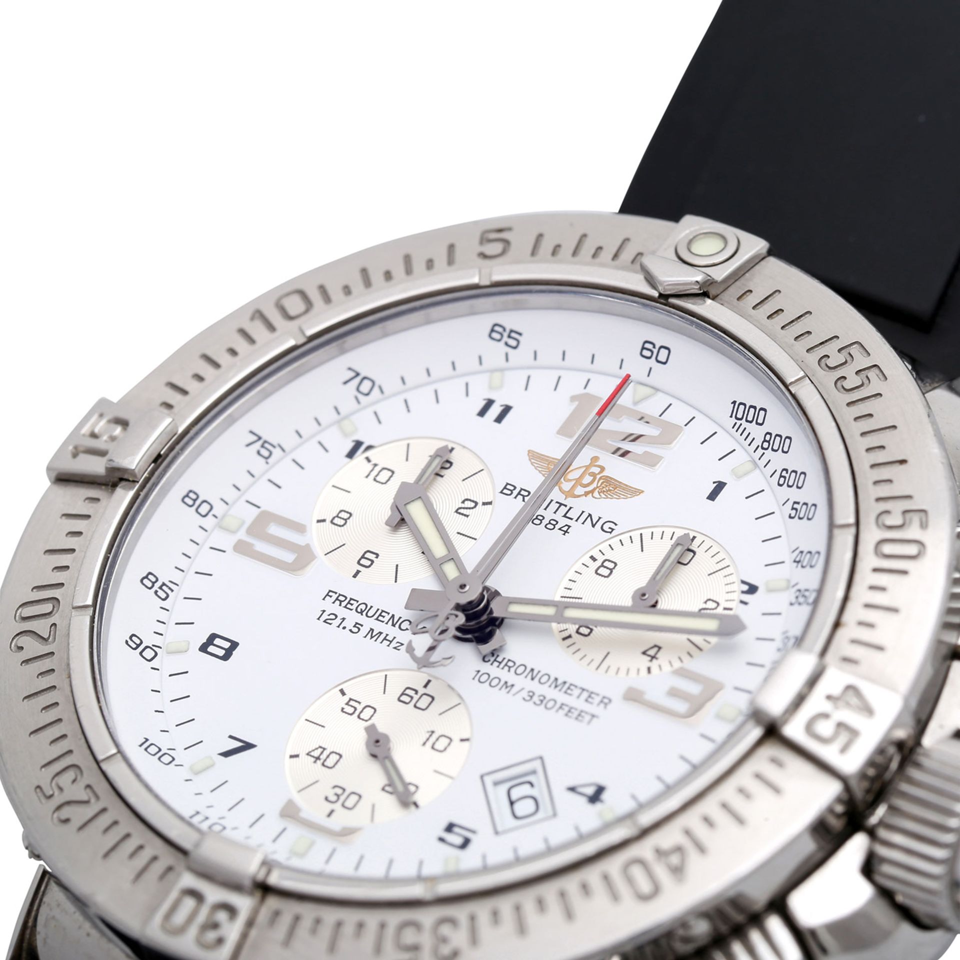 BREITLING Emergency Mission Chronograph Herrenuhr, Ref. A 73321. Edelstahl. Quarz-Werk (Uhr läuft - Bild 5 aus 7