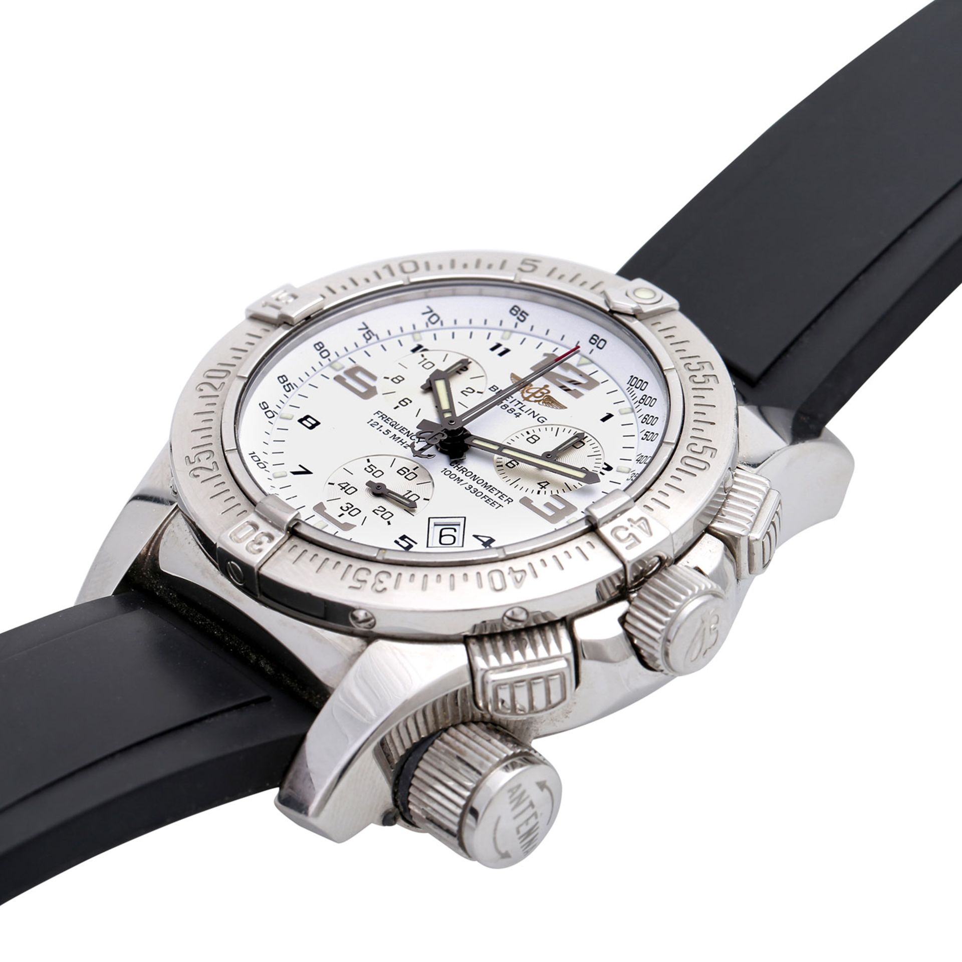 BREITLING Emergency Mission Chronograph Herrenuhr, Ref. A 73321. Edelstahl. Quarz-Werk (Uhr läuft - Bild 4 aus 7