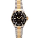 ROLEX Submariner Herrenuhr, Ref. 16613, Y-Serie, ca. 2002/2003. Edelstahl/Gold 18K. Automatic-