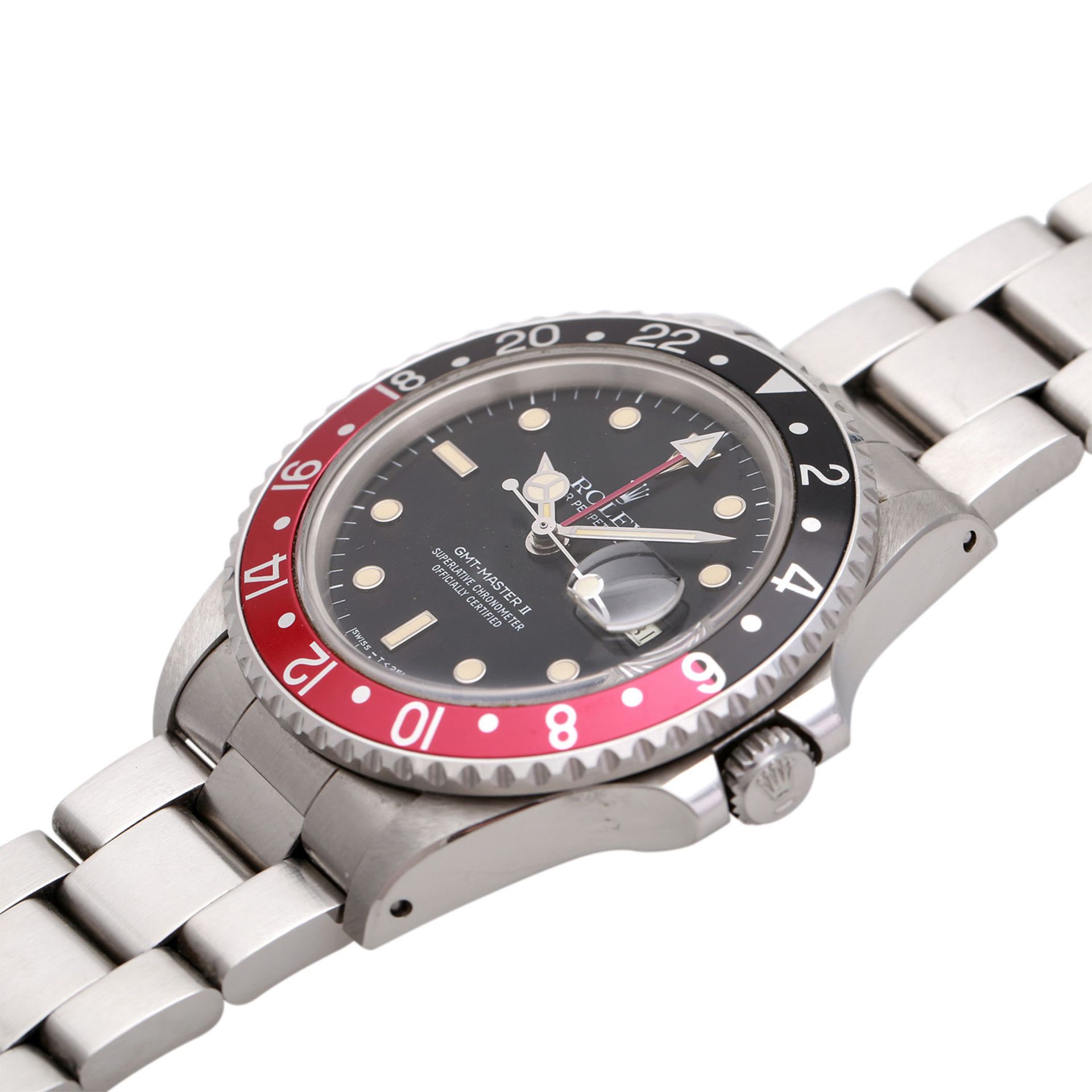 ROLEX GMT-Master II Fat Lady Date Dial Herrenuhr, Ref. 16760. Edelstahl. Automatic-Werk. Serien-Nr.: - Bild 4 aus 7