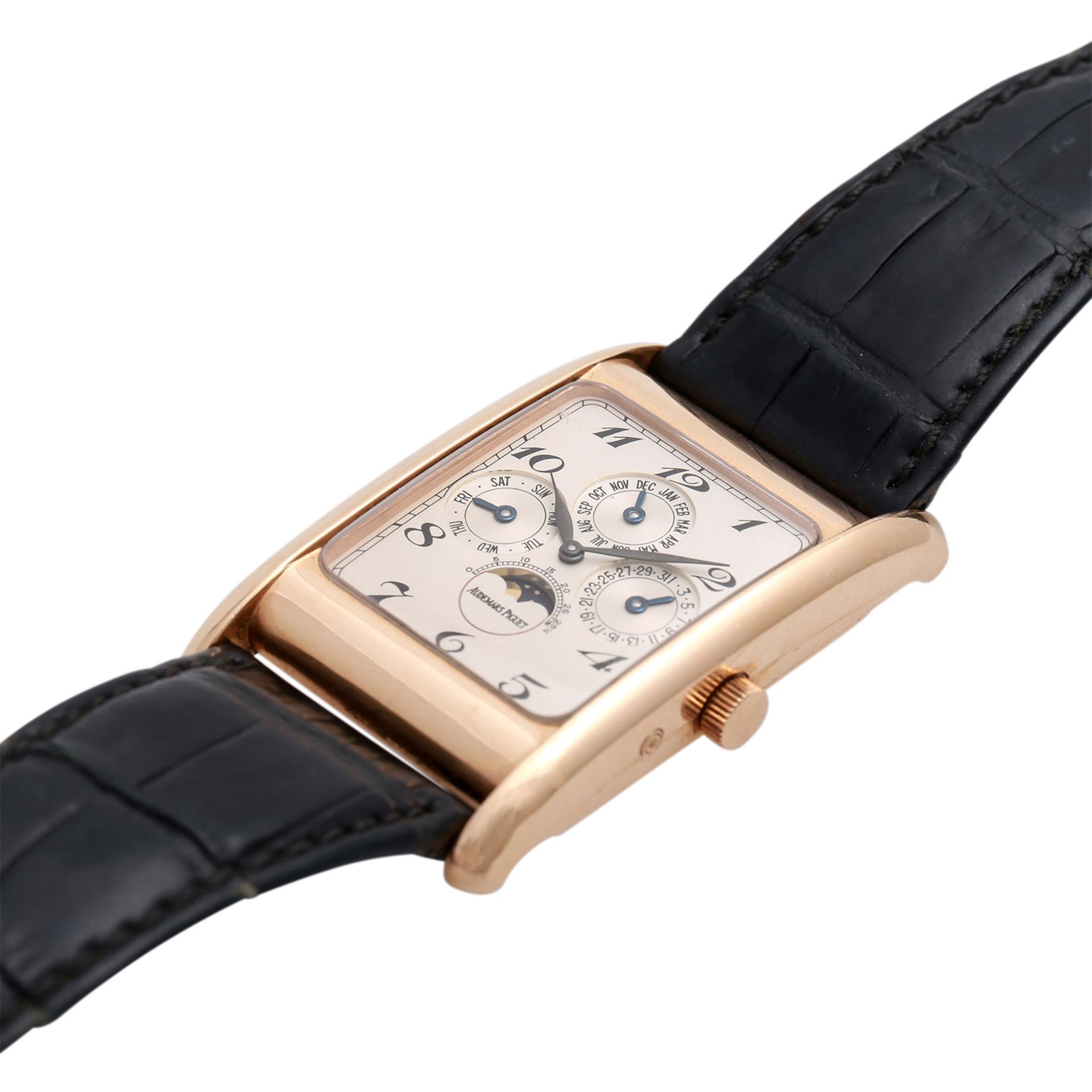 AUDEMARS PIGUET Herrenuhr "Quantieme Perpetuel", mit Mondphase u. Kalender. Rosé-Gold 18K. Fein - Bild 4 aus 6