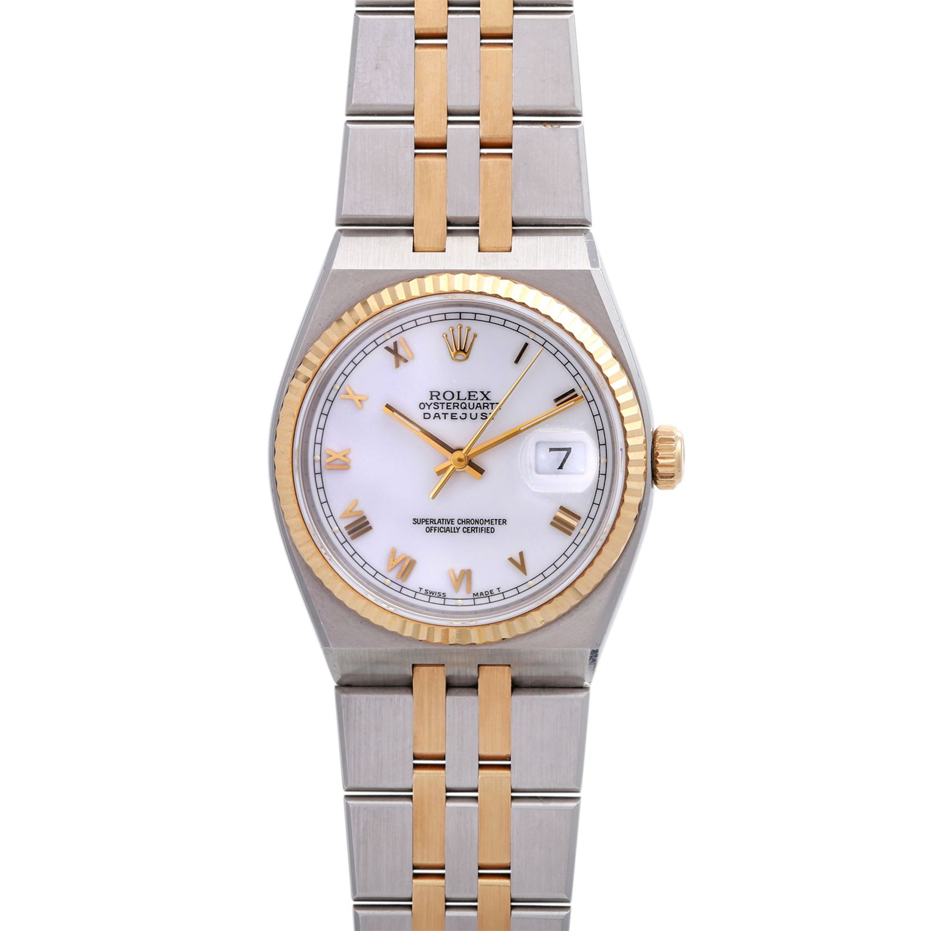 ROLEX Oysterquartz Herrenuhr, Ref. 17013, N-Serie (ca. 1992). Edelstahl/Gold 18K. Quarz-Werk (