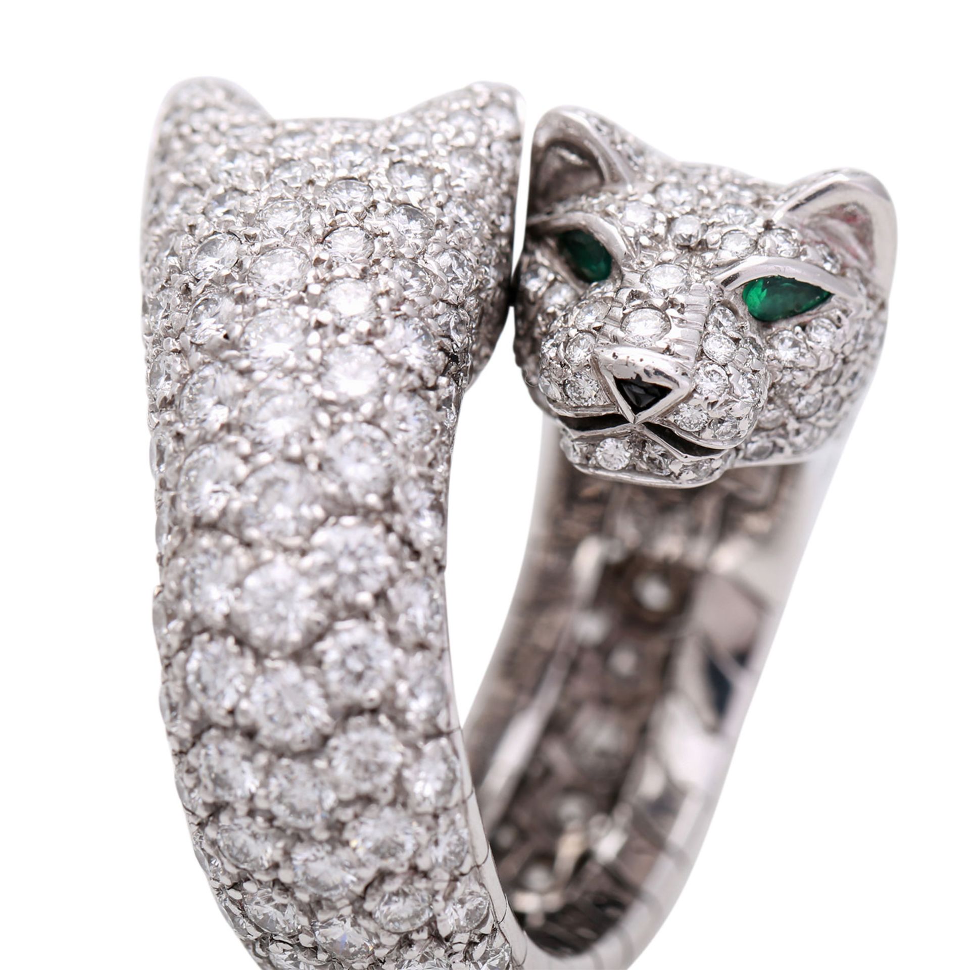 CARTIER Ring "Panthère de Cartier" mit den markentypischen Pantherköpfen, die sich aneinander - Image 5 of 5