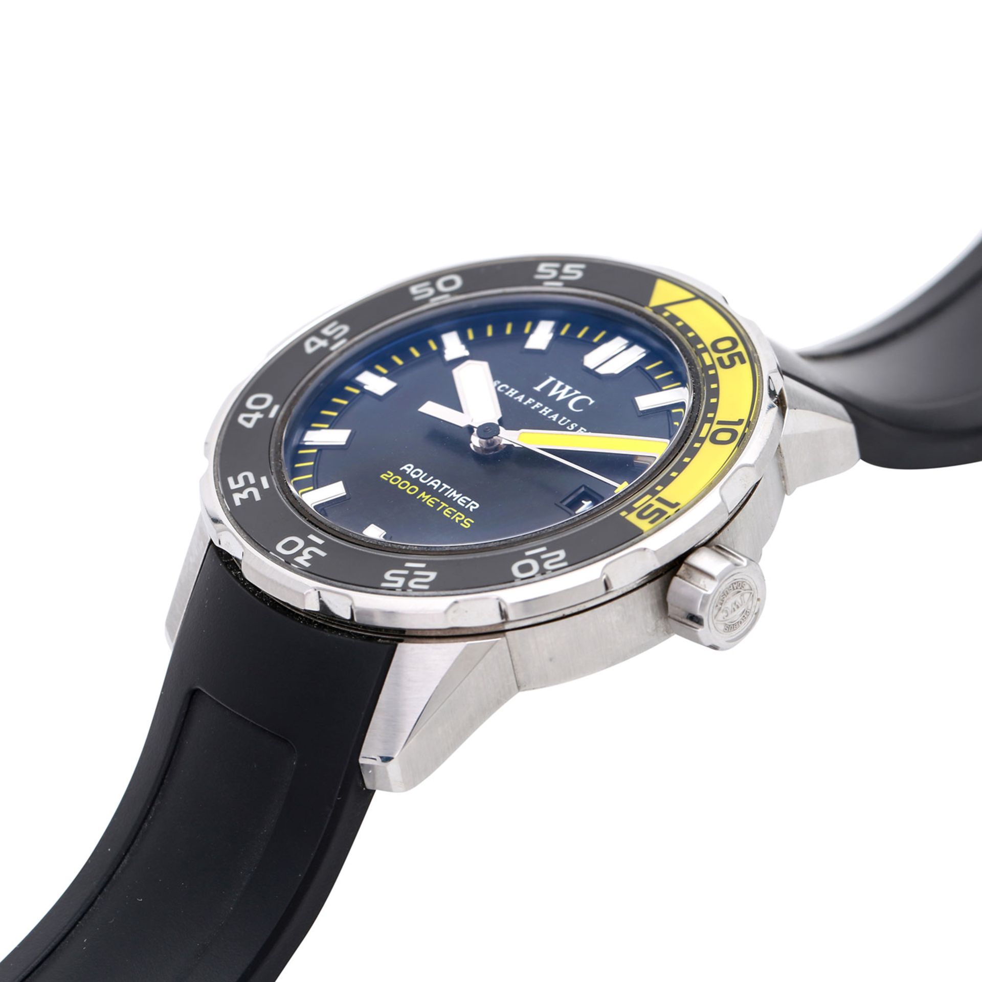 IWC Aquatimer 2000 Herrenuhr, Ref. 3568. Edelstahl. Automatic-Werk. Kautschuk-Band mit Stiftschließe - Bild 4 aus 6