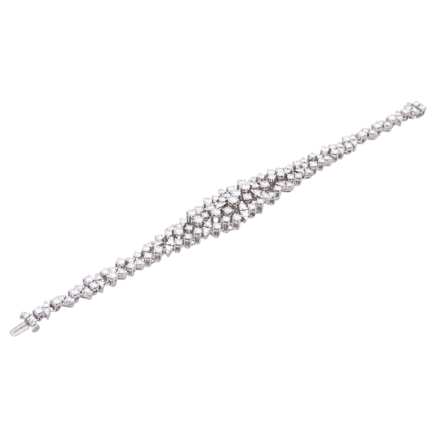 Feines Brillantarmband üppig besetzt mit ca. 130 Brillanten zus. ca. 5,5 ct, WEISS (H) / VVS - VS in - Image 3 of 5