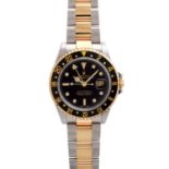 ROLEX GMT-Master II Herrenuhr, Ref. 16713, P-Serie (ca. 2000/2001). Edelstahl/Gold 18K. Automatic-