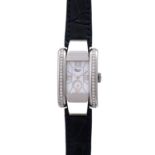 CHOPARD La Strada Damenuhr, Ref. 8357. Edelstahl mit Diamant-Besatz. Quarz-Werk. Neues Original-