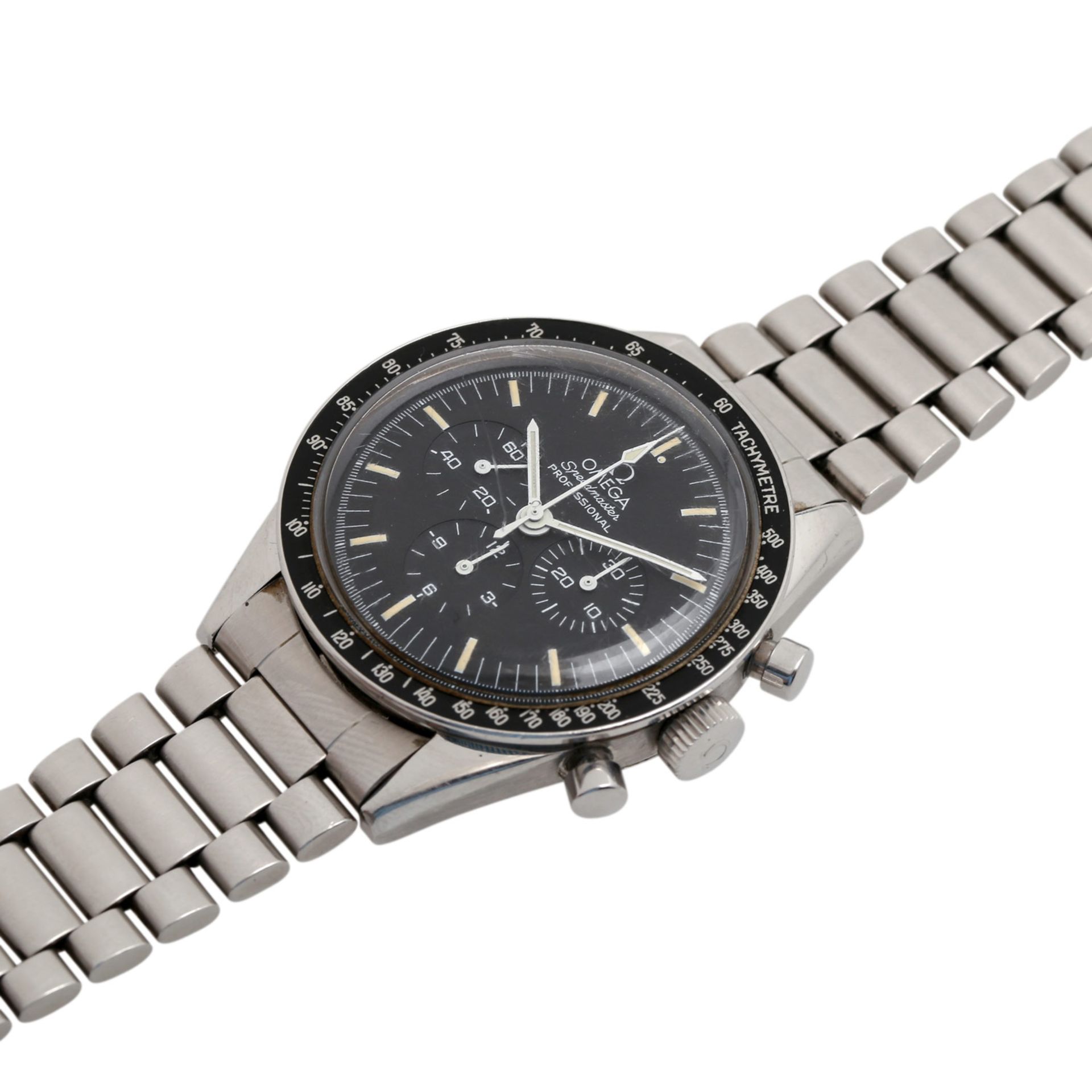 OMEGA Speedmaster Chronograph Herrenuhr, Ref. 105.003-64. Edelstahl. Handaufzugwerk, Cal. 321. - Bild 4 aus 6