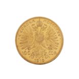 Österreich - 100 Kronen, 1915, Anlagemünze, Gold 900/000, mit leichten Gebrauchsspuren. Gewicht 33,