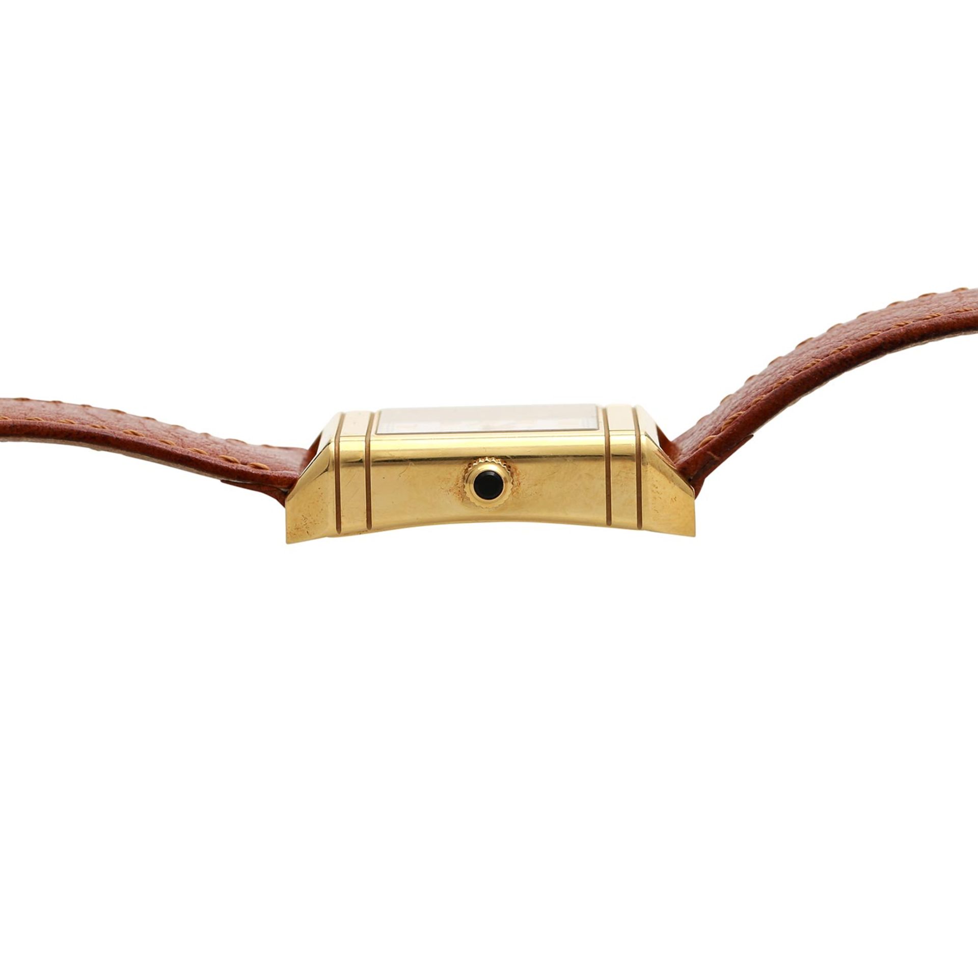 PHILIPPE DU BOIS & FILS Armbanduhr, Gehäuse Gold 18K.Automatic-Werk. Lederband mit goldplattierter - Bild 3 aus 5