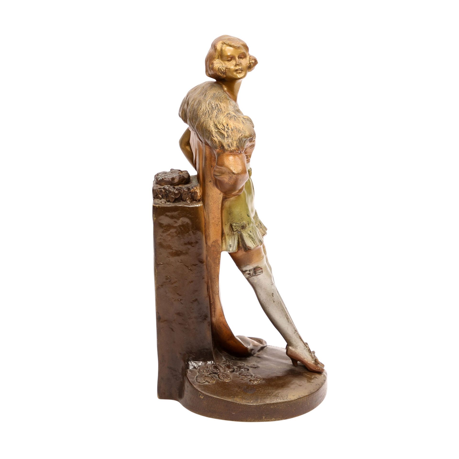 ZACH, BRUNO (1891-1935) 'Stehende Frau mit Strümpfen', 1. Hälfte 20. Jhd.Bronze partiell - Image 4 of 6