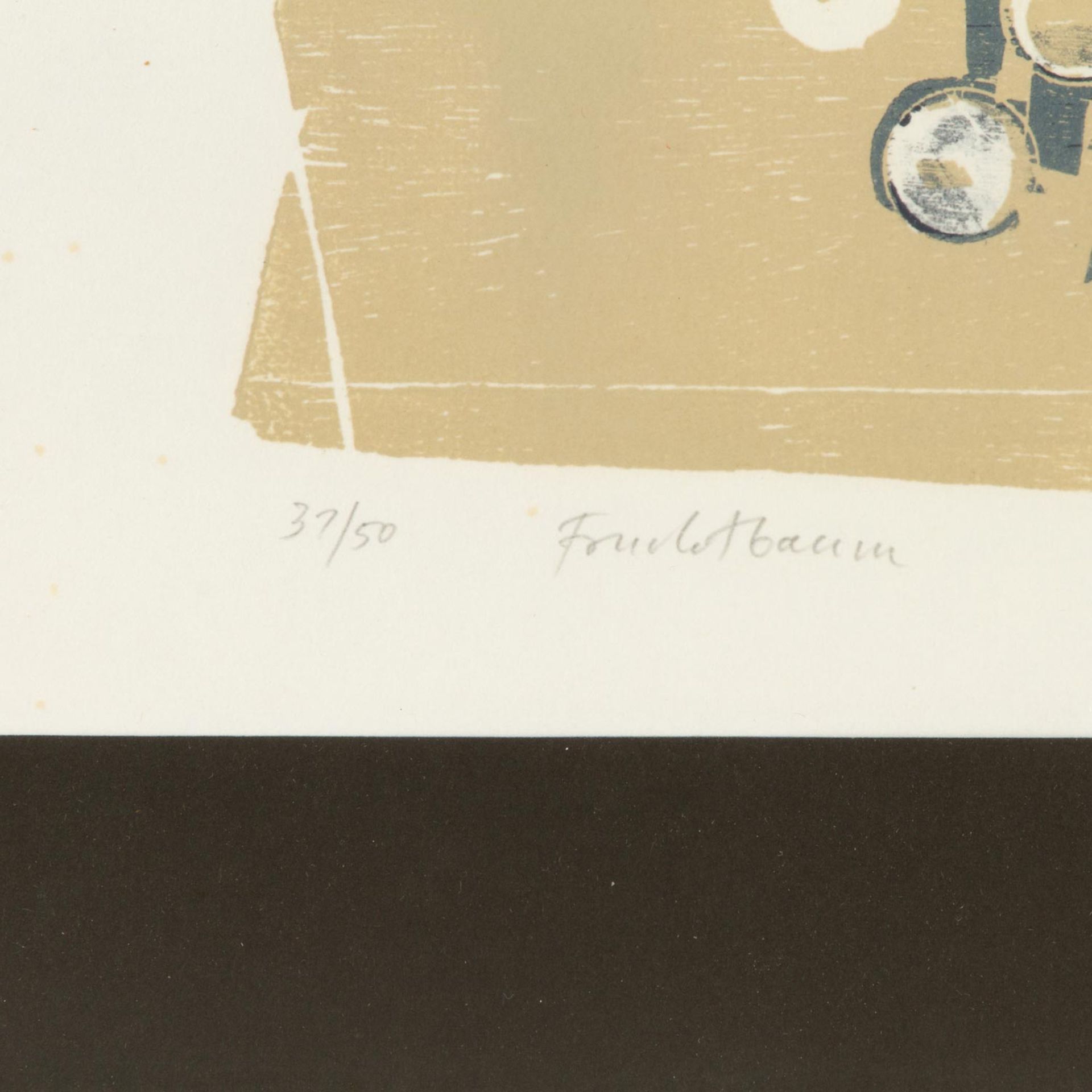 FELGER, ANDREAS (geb. 1935), "Fruchtbaum",Farbholzschnitt/Papier, darunter mit Blst. von Hand num. - Image 3 of 5