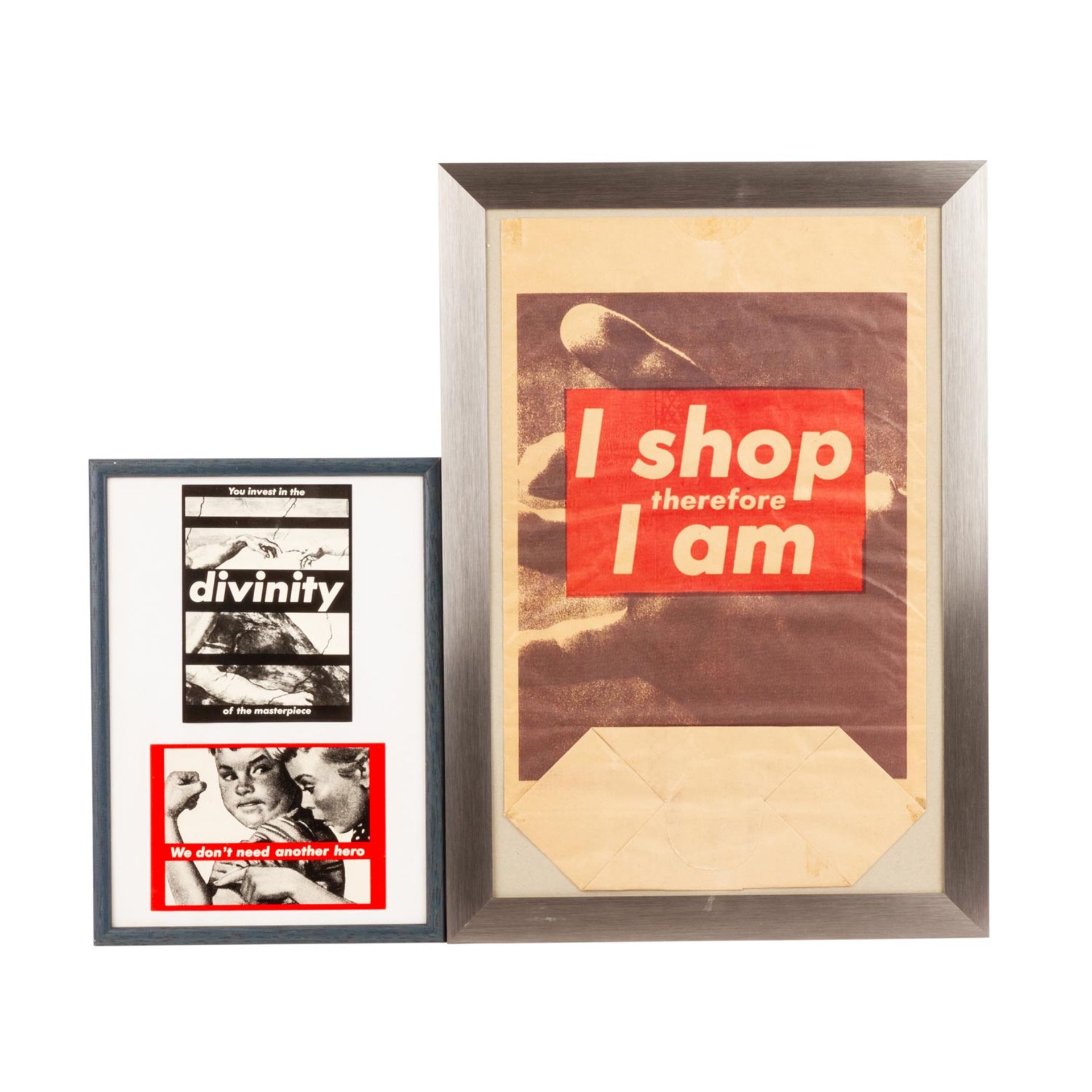 KRUGER, BARBARA (geb. 1945 Newark/New Jersey), „I shop, therefore I am”,Fotolithographie/Papiertüte,