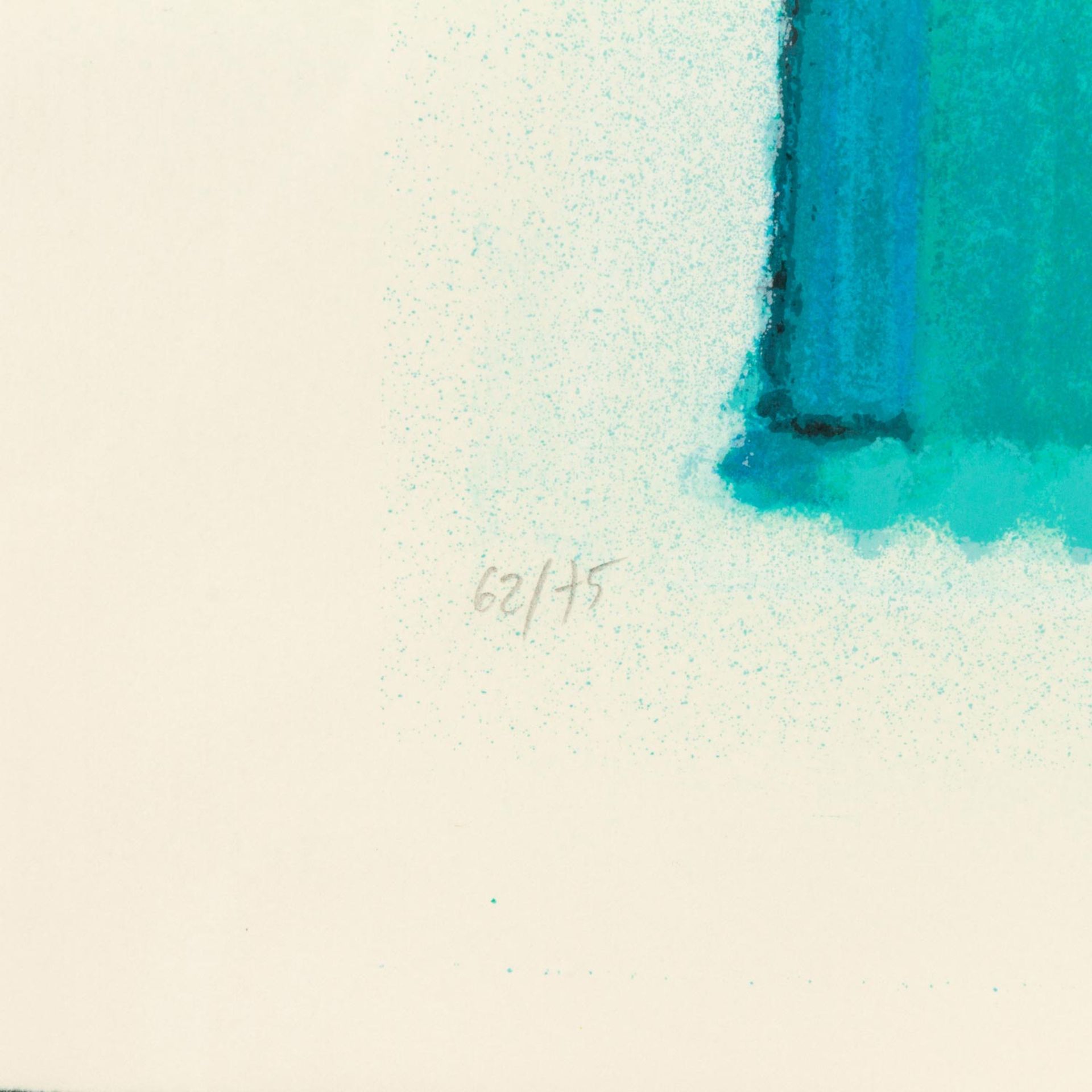 MACK, HEINZ (geb. 1931), „Das Hohelied Salomo“,abstrakte Komposition in Grün- und Blautönen, - Bild 4 aus 5