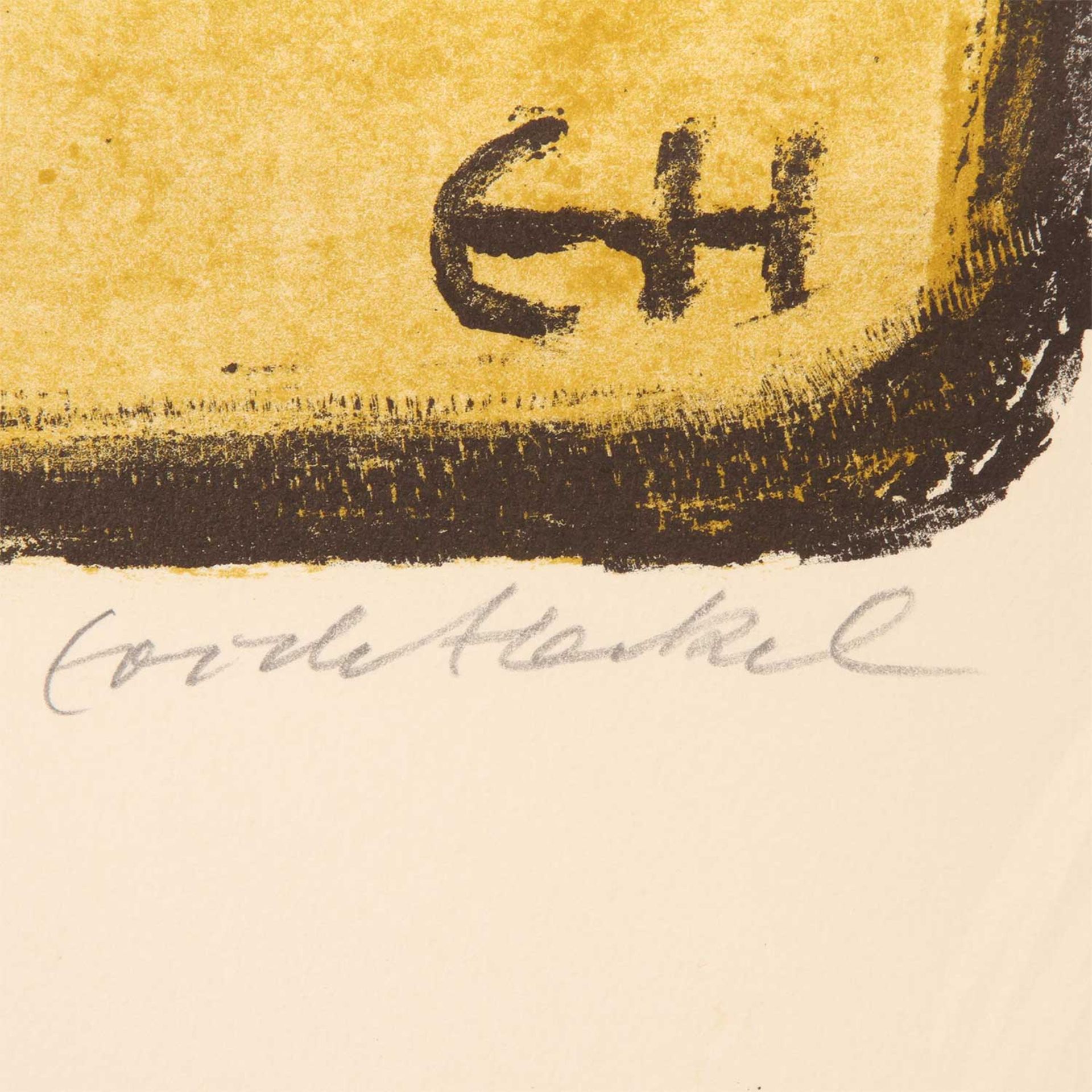 HECKEL, ERICH (1883-1970), "Feigen",3 Früchte auf Blatt, Farblithographie/Arches (Wasserzeichen), in - Image 3 of 4