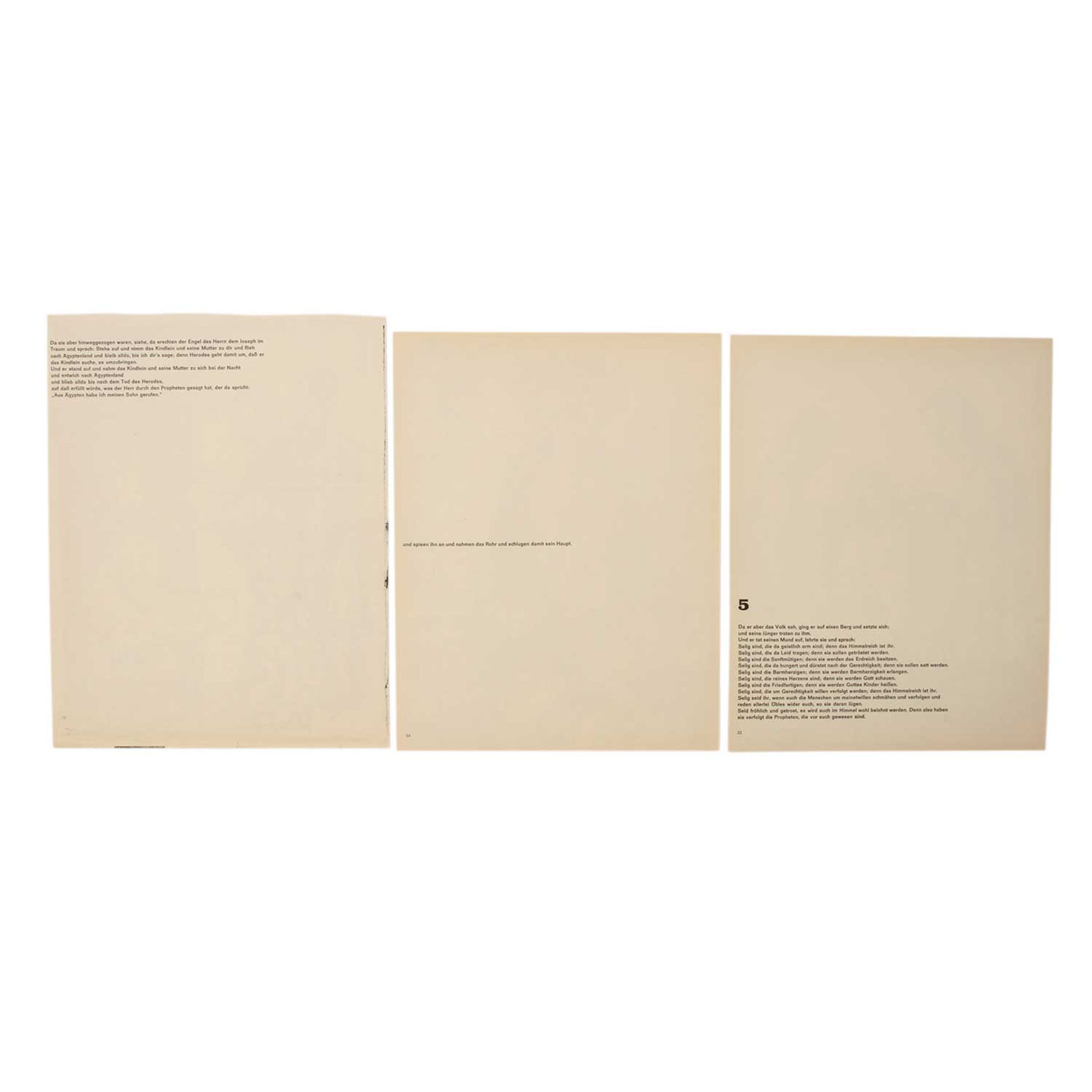 DIX, OTTO (1891 - 1969), 3 Lithographien aus "Das Evangelium nach Matthäus",Käthe Vogt Verlag, - Bild 3 aus 3