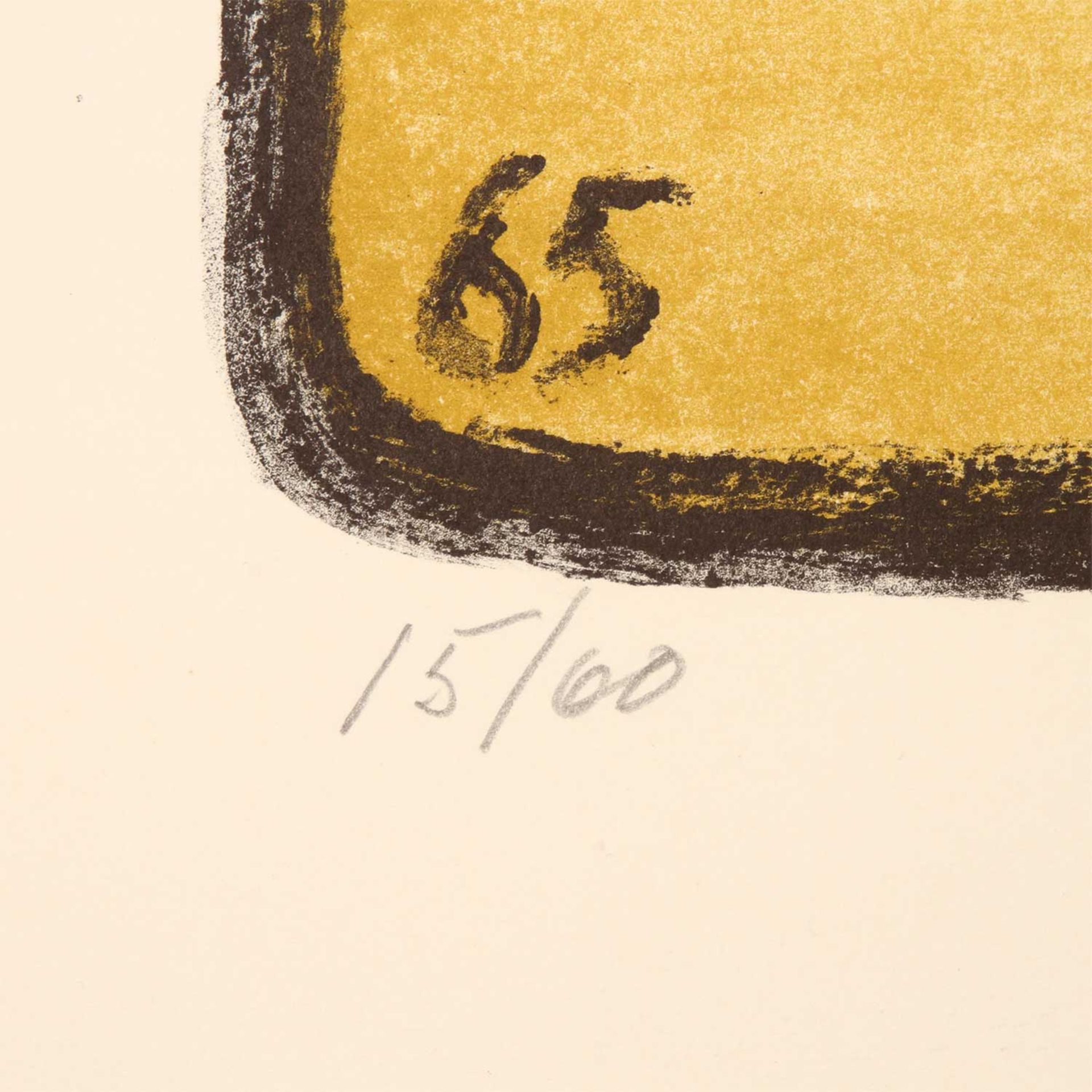 HECKEL, ERICH (1883-1970), "Feigen",3 Früchte auf Blatt, Farblithographie/Arches (Wasserzeichen), in - Image 2 of 4