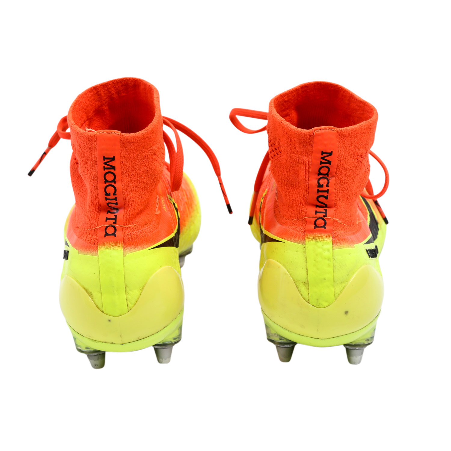 Von MARIO GÖTZE handsignierte Fussballschuhe NIKE "Magista"in Neonfarben von Gelb bis Orange. Dieses - Image 5 of 10