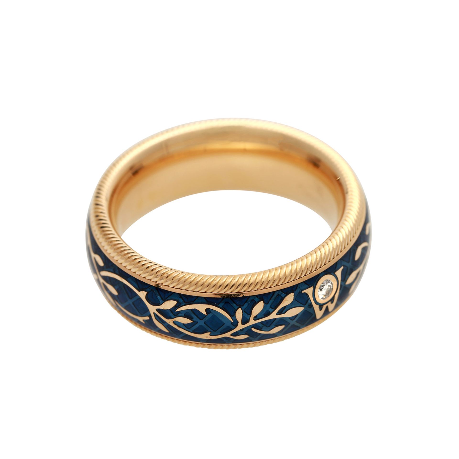 WELLENDORFF Ring "Vergissmeinnicht",GG 18K, RW 52, B: ca. 7 mm, NP: € 3.400.- (2015), blaues - Image 2 of 7