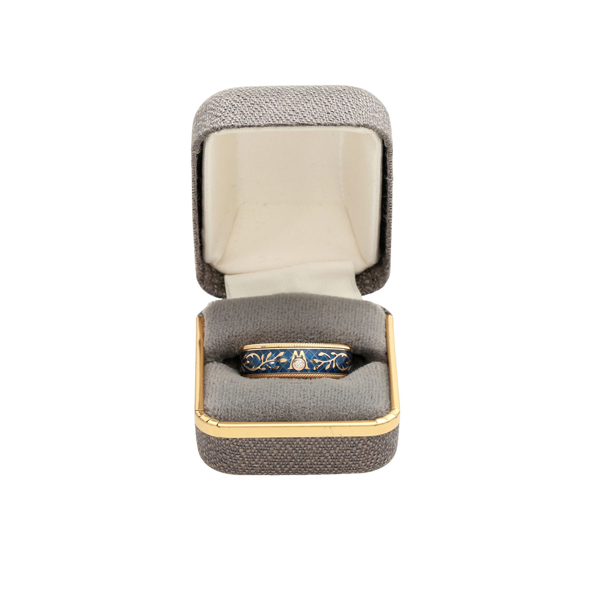 WELLENDORFF Ring "Vergissmeinnicht",GG 18K, RW 52, B: ca. 7 mm, NP: € 3.400.- (2015), blaues - Image 6 of 7