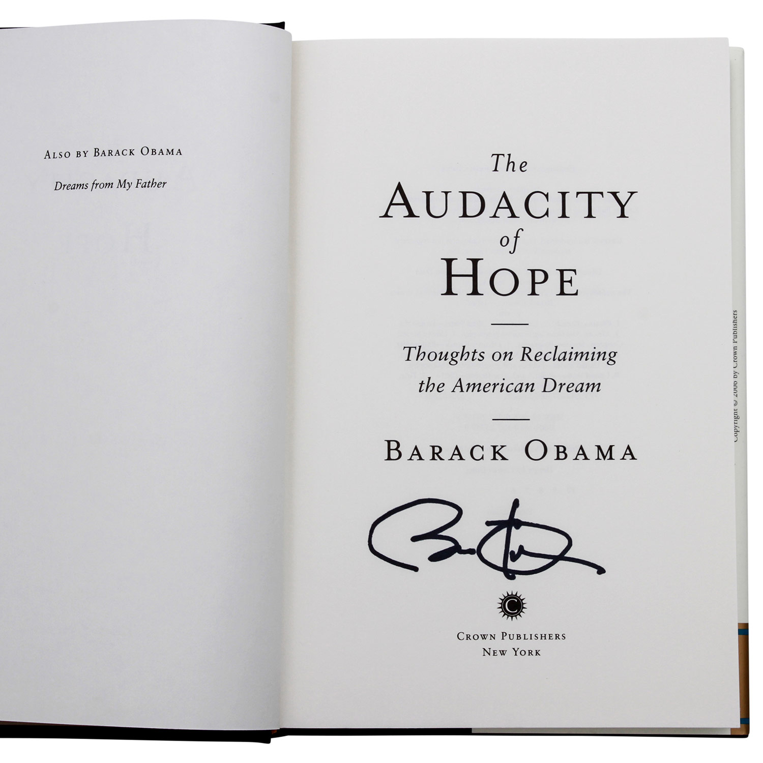 Buch von Barack Obama "Audacity of Hope" mit orig. Handsignatur,"Thougths on reclaiming the american - Image 4 of 8