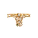 Armspange bes. mit Brillanten und Diamanten, zus. ca. 1,2 ct,LGW ( I - J ) / VS, 1 Zuchtperle und