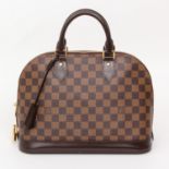 LOUIS VUITTON klassische Tragetasche "ALMA PM", NP. ca.: 1.130,-. Koll. 2013. Damier Ebene Canvas