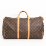 LOUIS VUITTON beliebte Reisetasche "KEEPALL 50", Koll. 2000. Akt. NP.: 1.010,-. Monogram Canvas